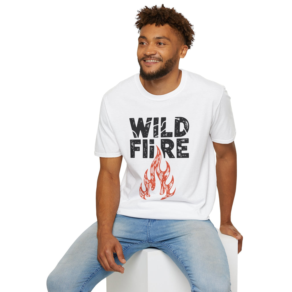 Wild Fire Graphic T‑Shirt — Bold Flame Typography Tee