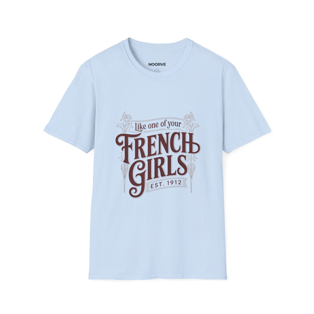 French Girls T-Shirt — "Like One of Your French Girls" Vintage Script Tee