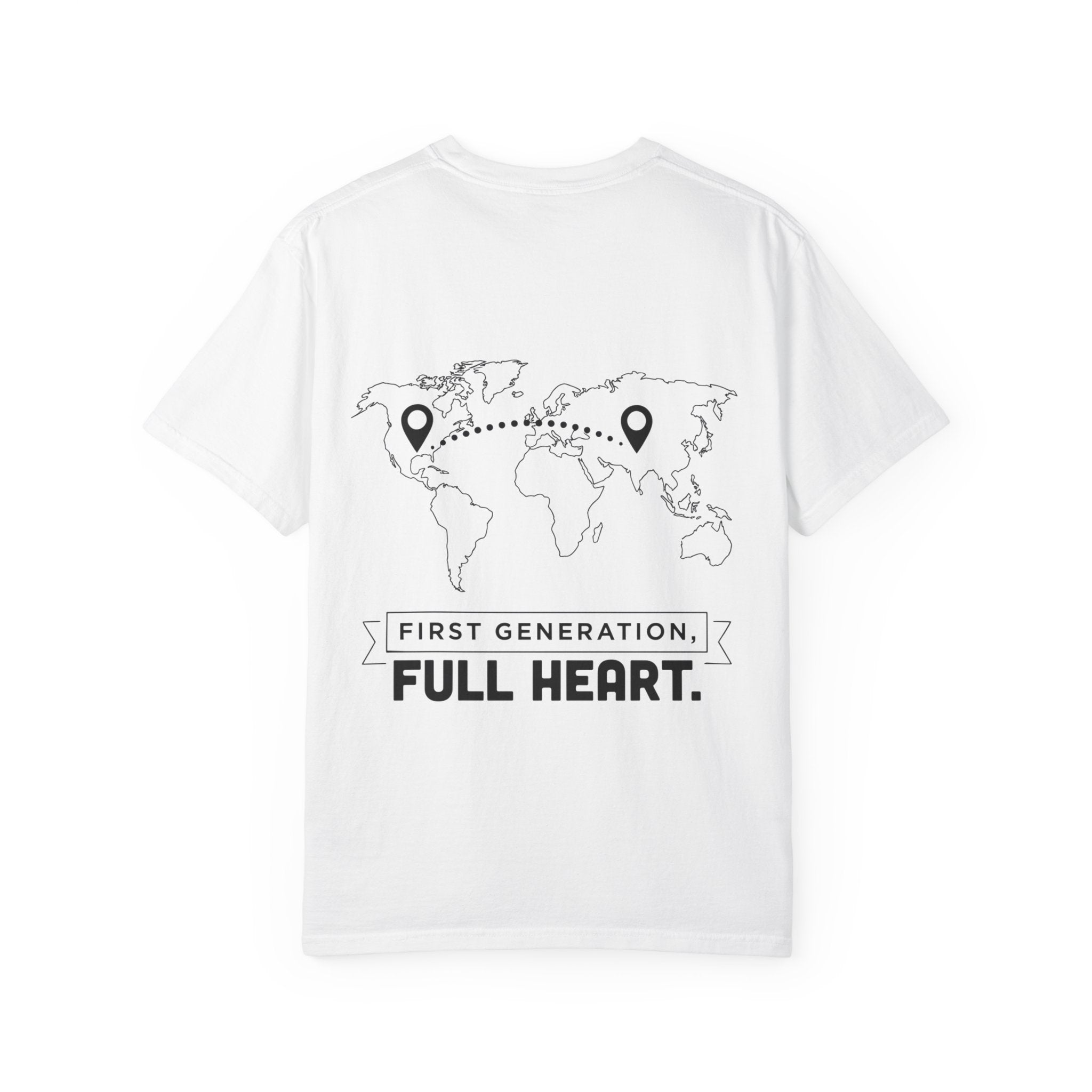 Home Is Two Places T-Shirt — First Generation, Full Heart Graphic Tee | Noorve | T-Shirt