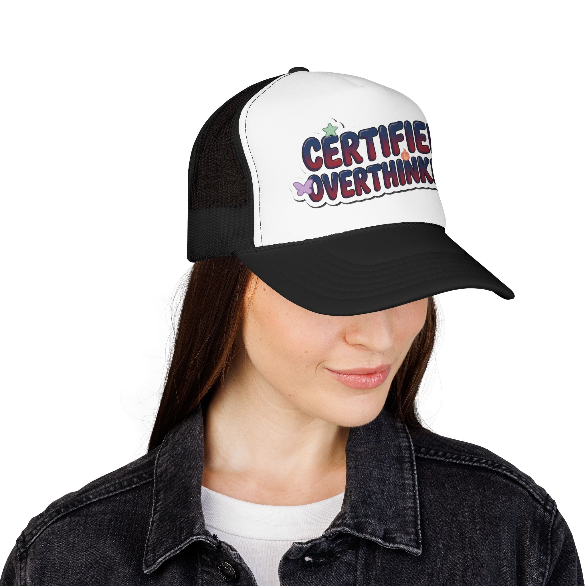 Trucker Hat — "Certified Overthinker" Foam Patch Cap