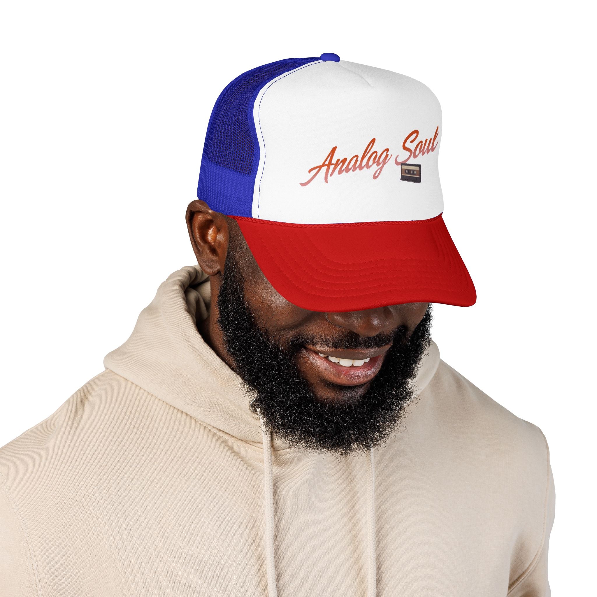 Analog Soul Trucker Hat — Retro Cassette Foam Trucker Cap