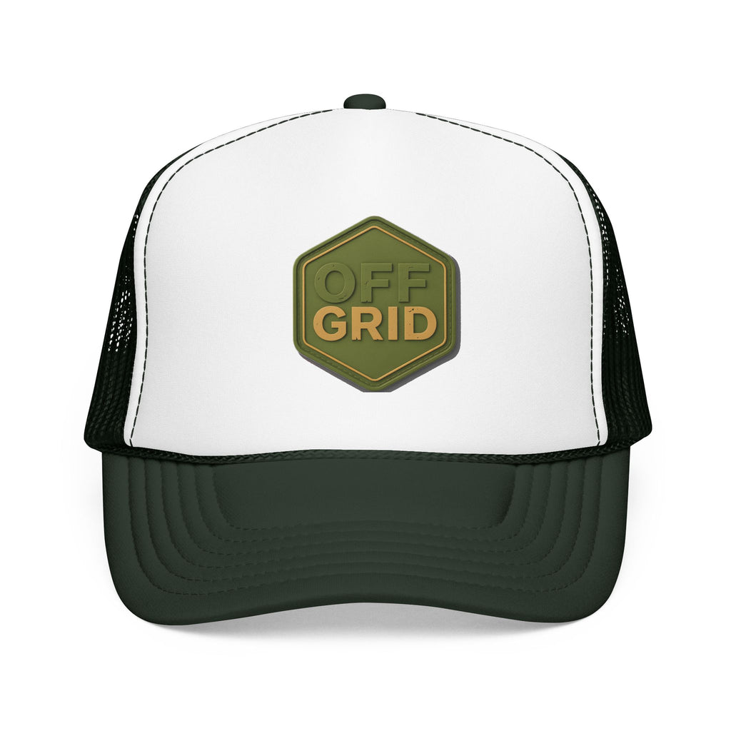 Off Grid Patch Trucker Hat — Military Green Adventure Cap | Noorve | Hats