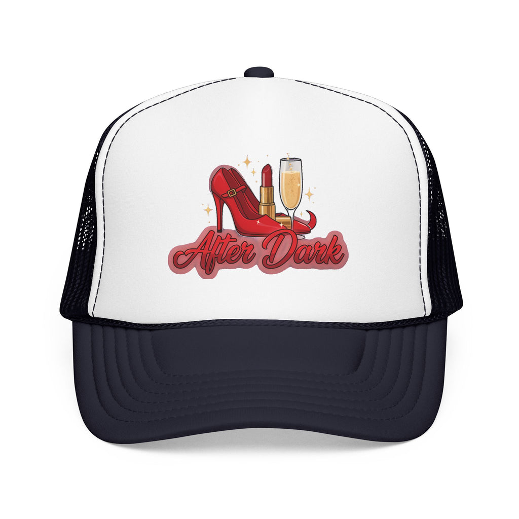 After Dark Trucker Hat — Red Heels & Champagne Foam Cap | Noorve | Hats