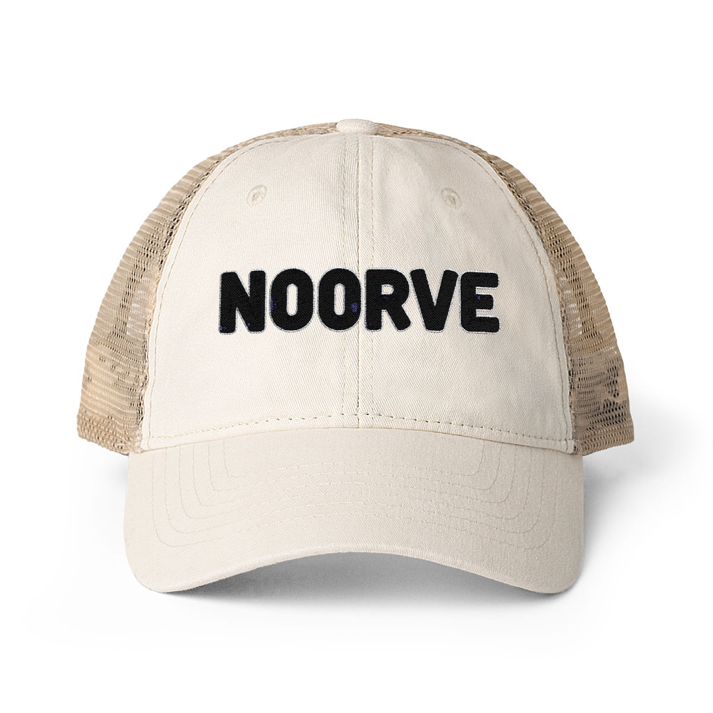 Lavender Stripe Washed Mesh-Back Cap
