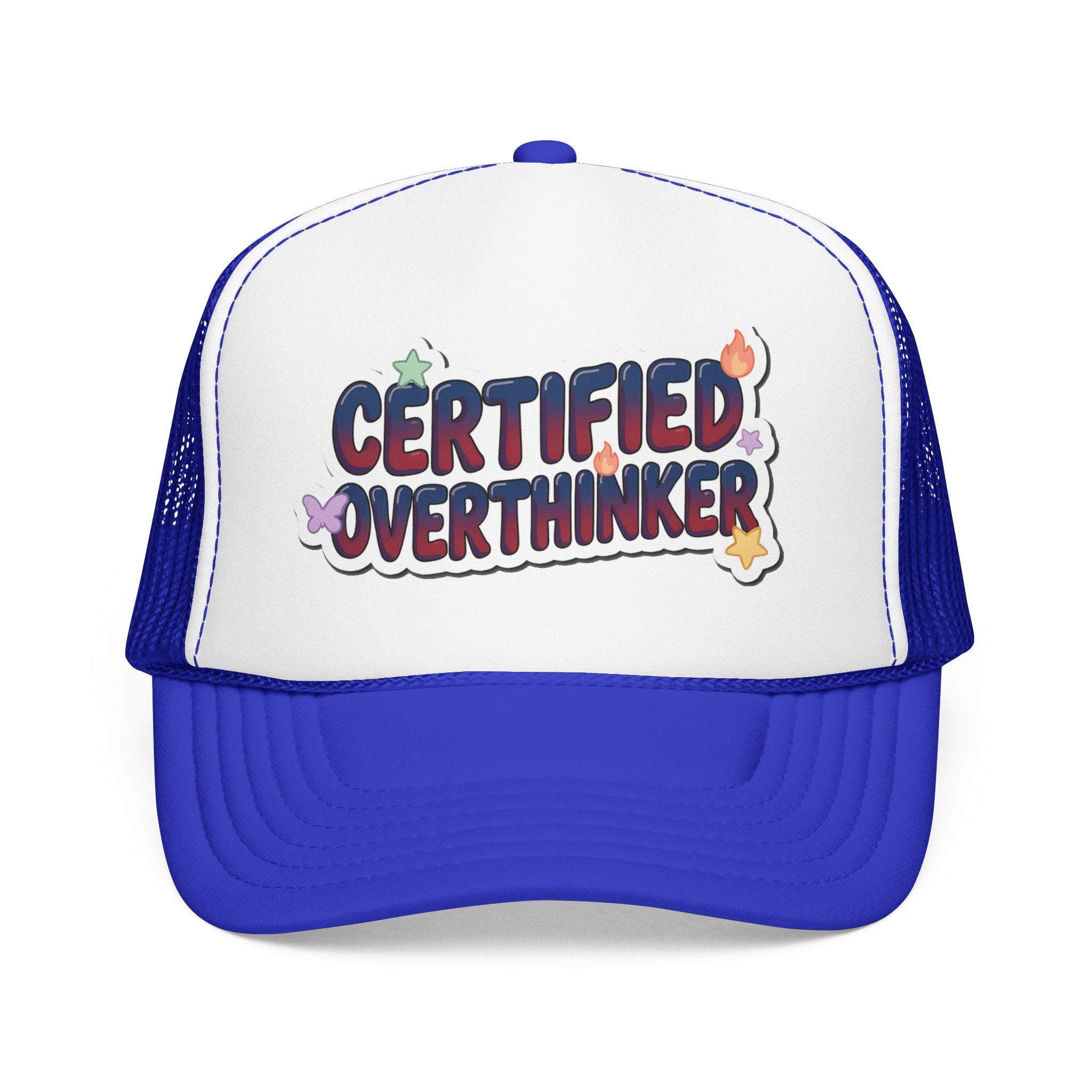 Trucker Hat — "Certified Overthinker" Foam Patch Cap