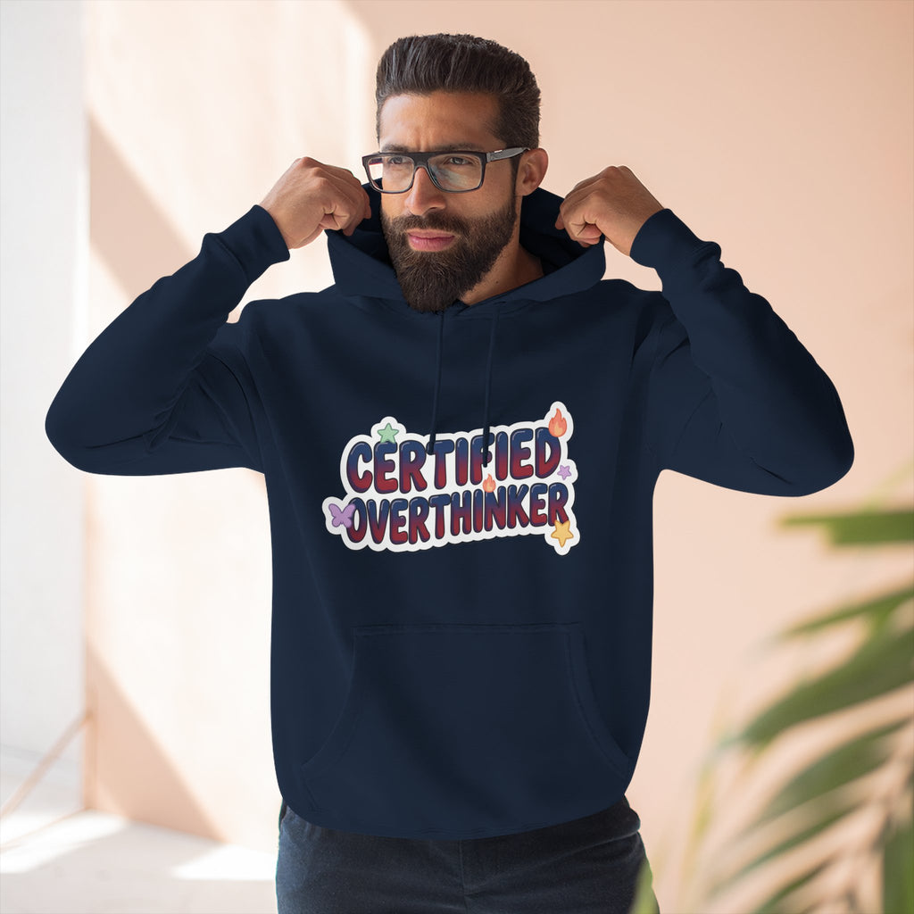 Hoodie — 'Certified Overthinker' & 'Anti Surfing Sun Club' Graphic Pullover | Noorve | Hoodie