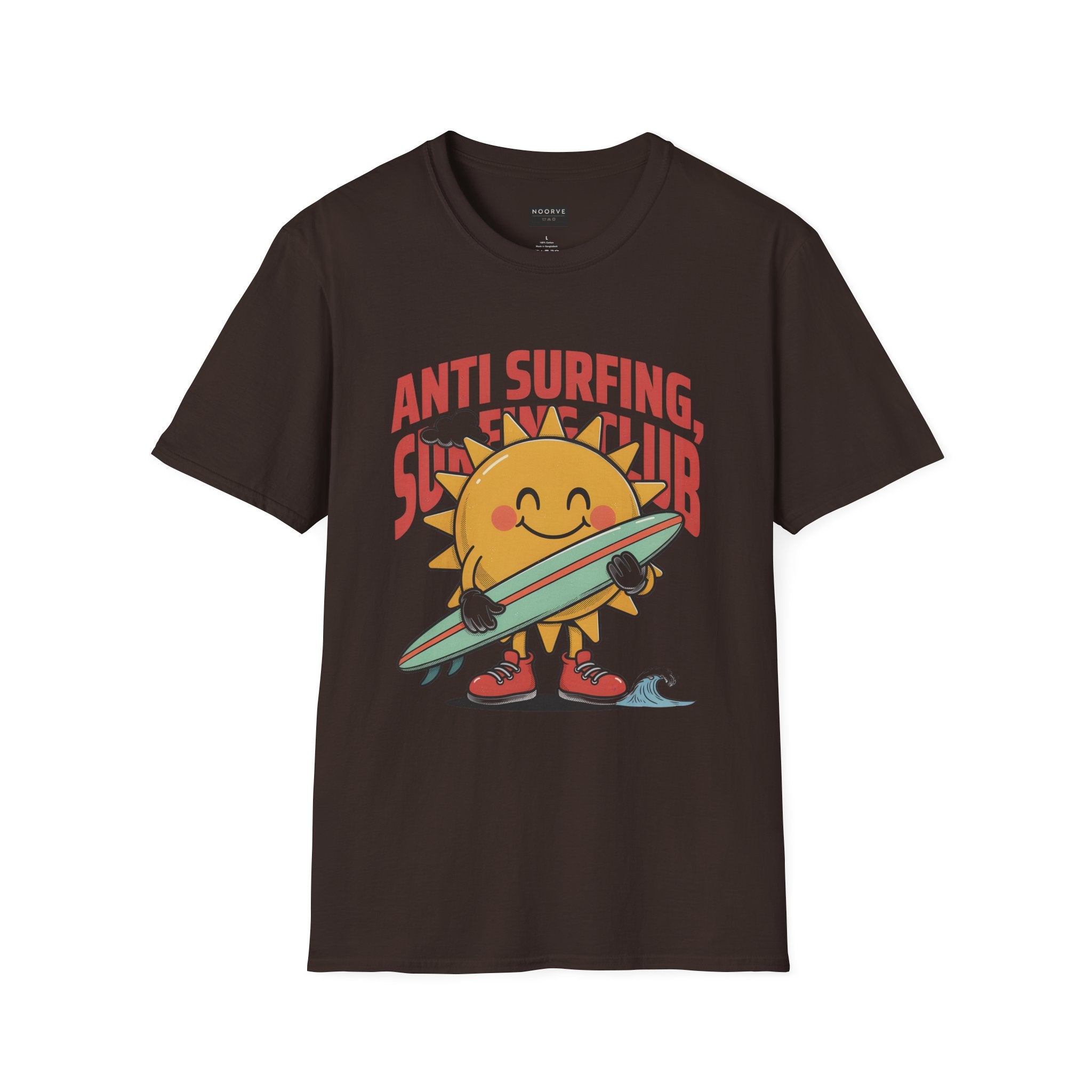 Anti Surfing Sun Club T-Shirt — Funny Retro Surfing Graphic Tee