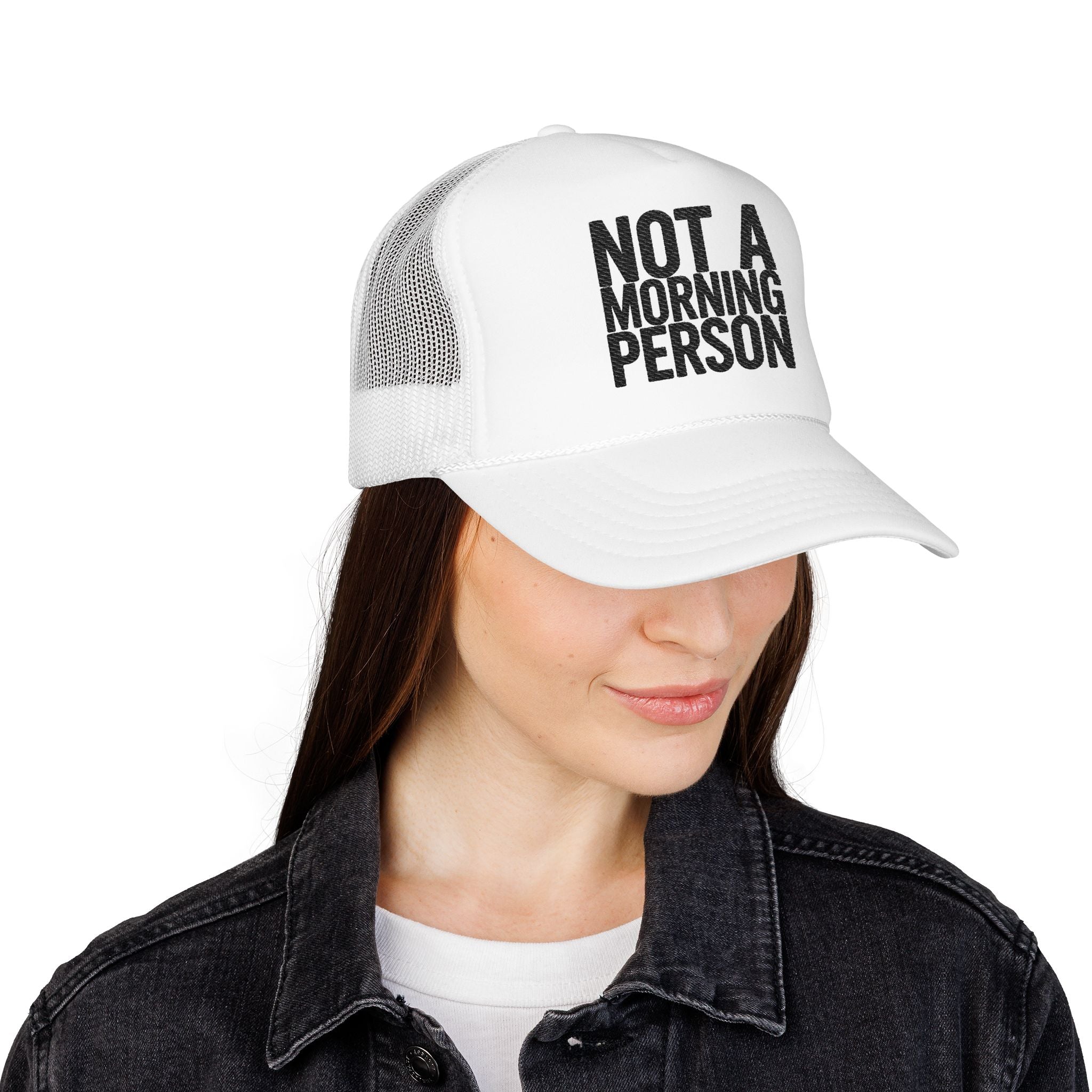 Trucker Hat — NOLA Music Person Glitter Text Foam Mesh Cap