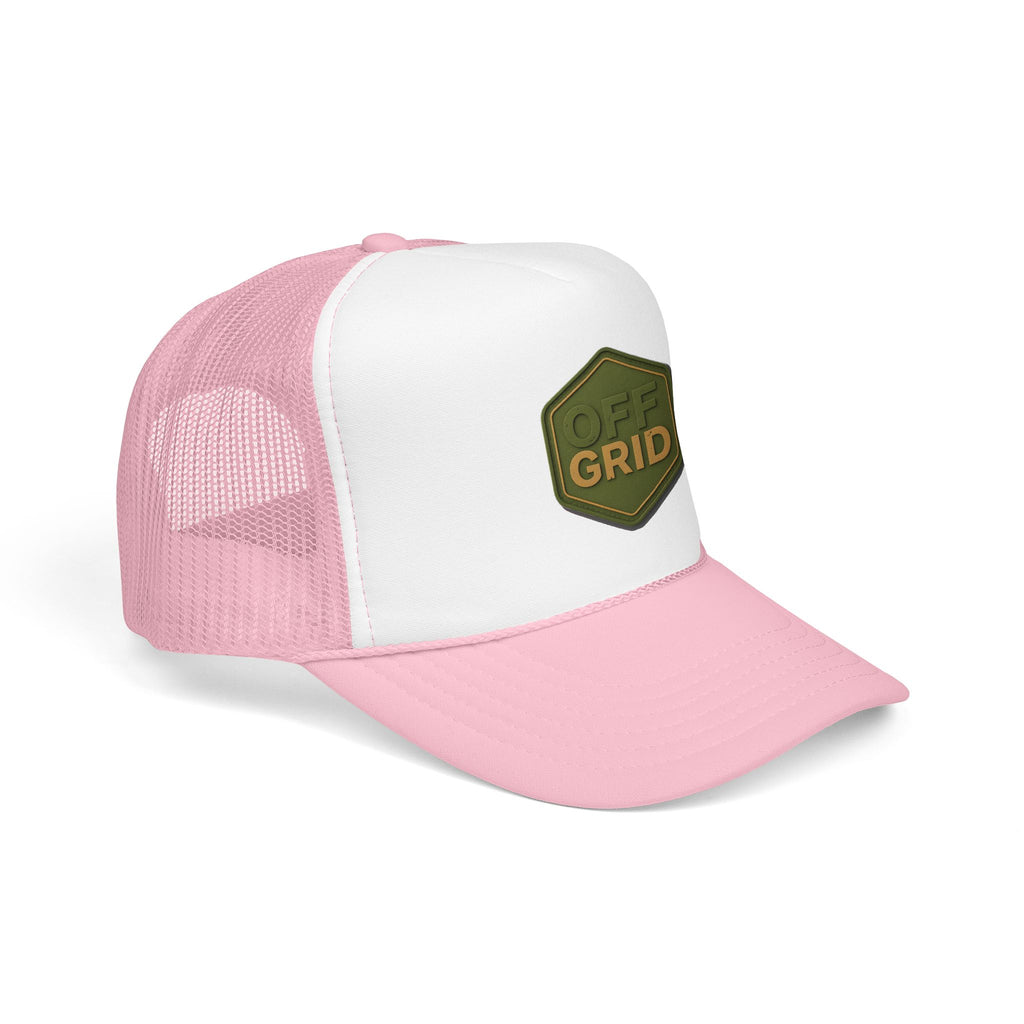 Off Grid Trucker Hat — Outdoor Adventure Foam Mesh Cap
