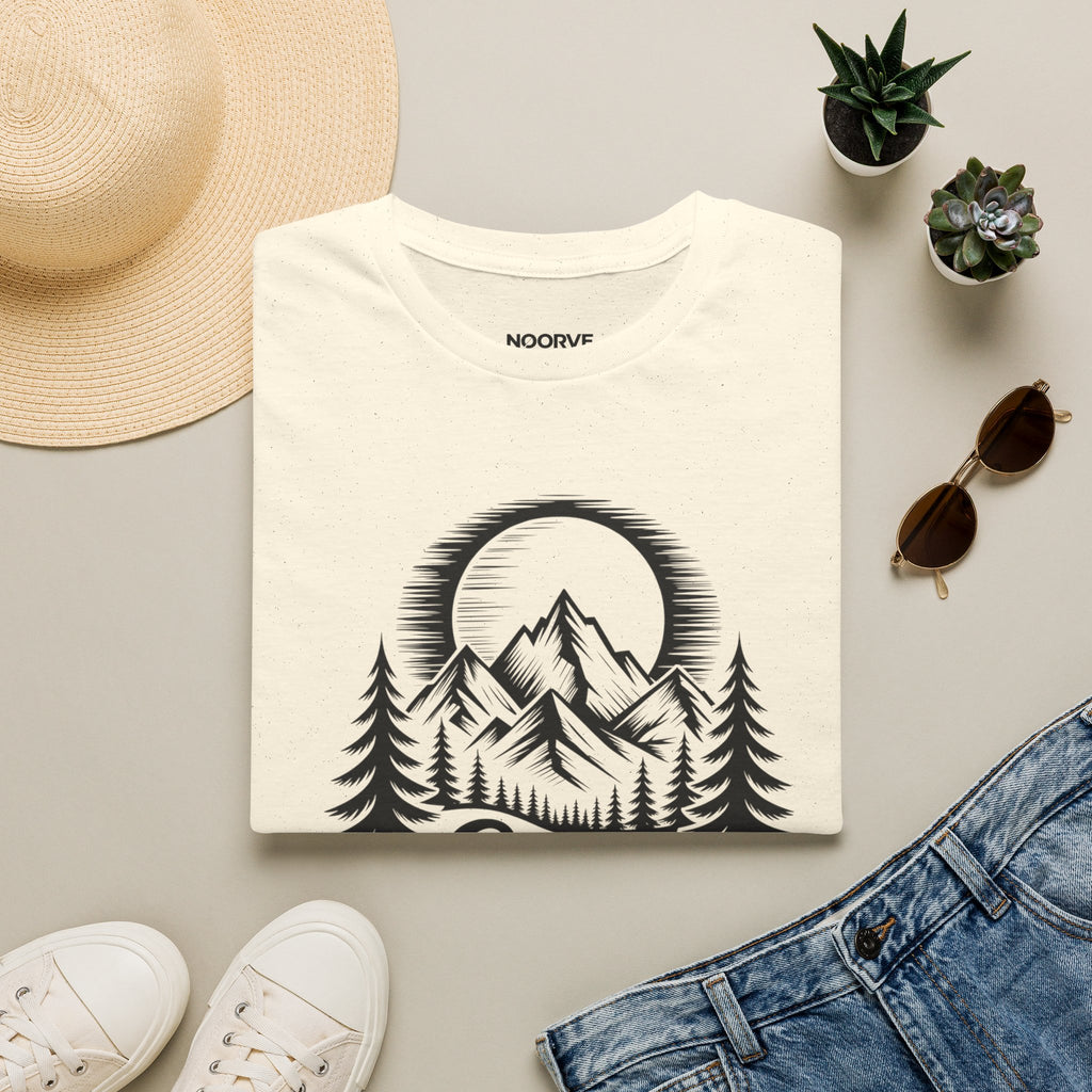 Stay Wild Mountain T‑Shirt — Adventure Graphic Tee with Mountains & Pine Trees