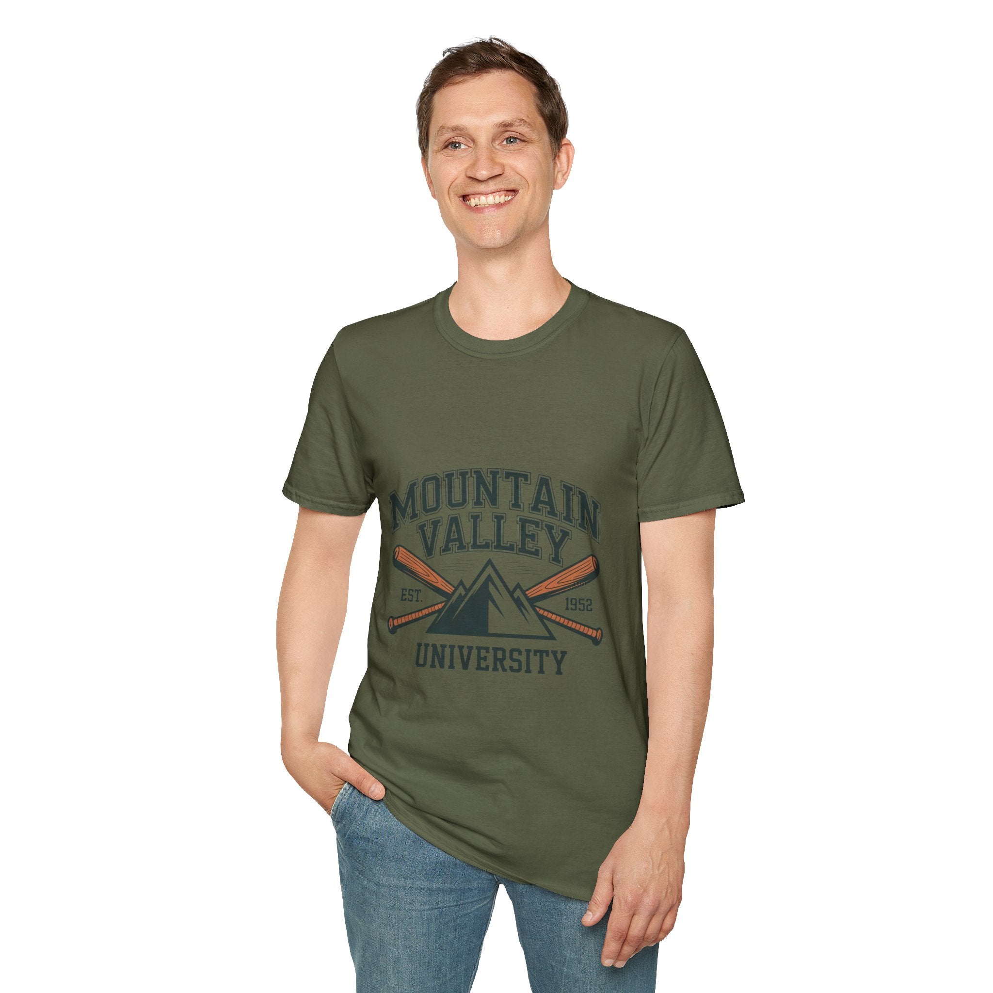 Mountain Valley University T‑Shirt — Vintage Collegiate Outdoor Tee