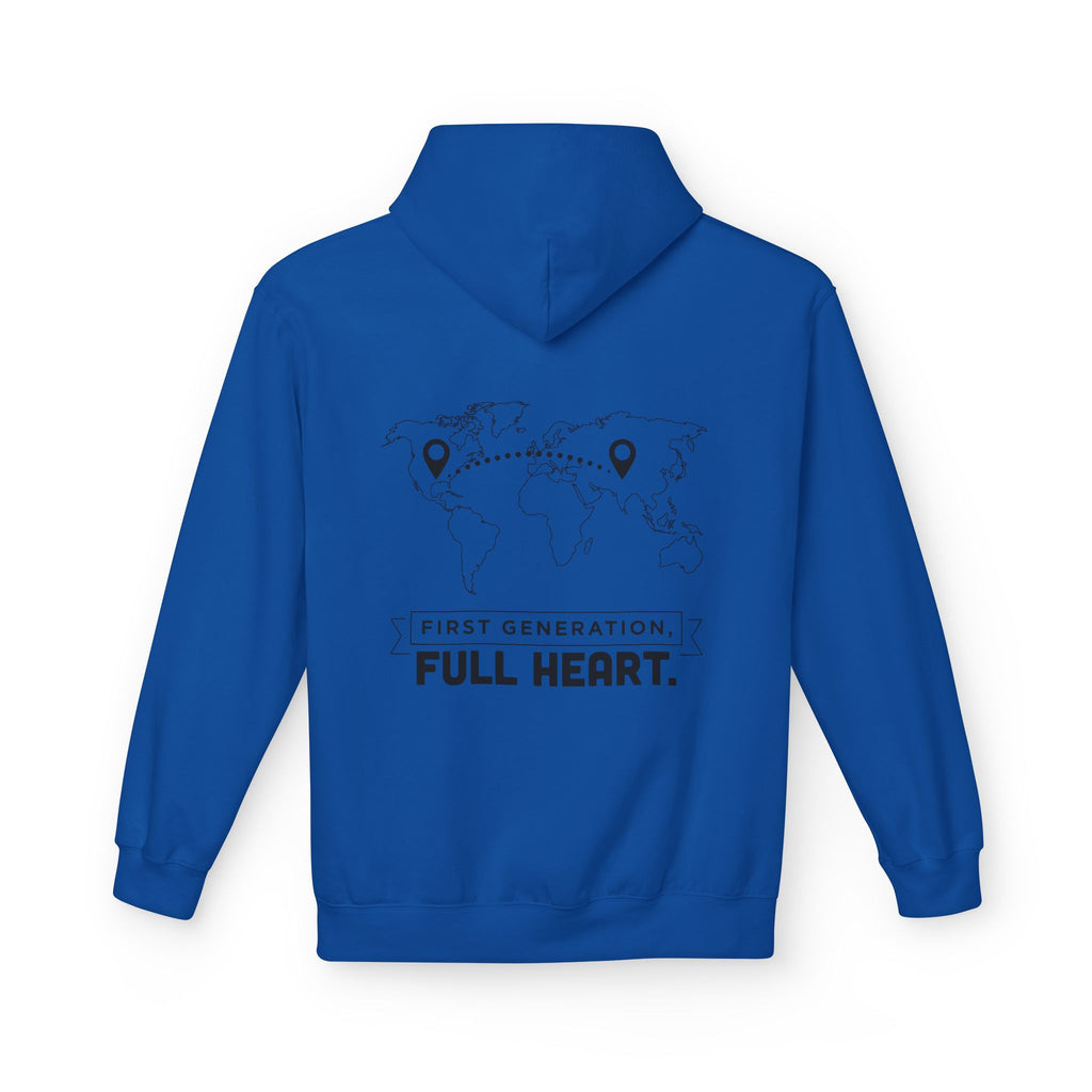NoCrve 'First Generation, Full Heart' Hoodie — Inspirational Travel Map Pullover