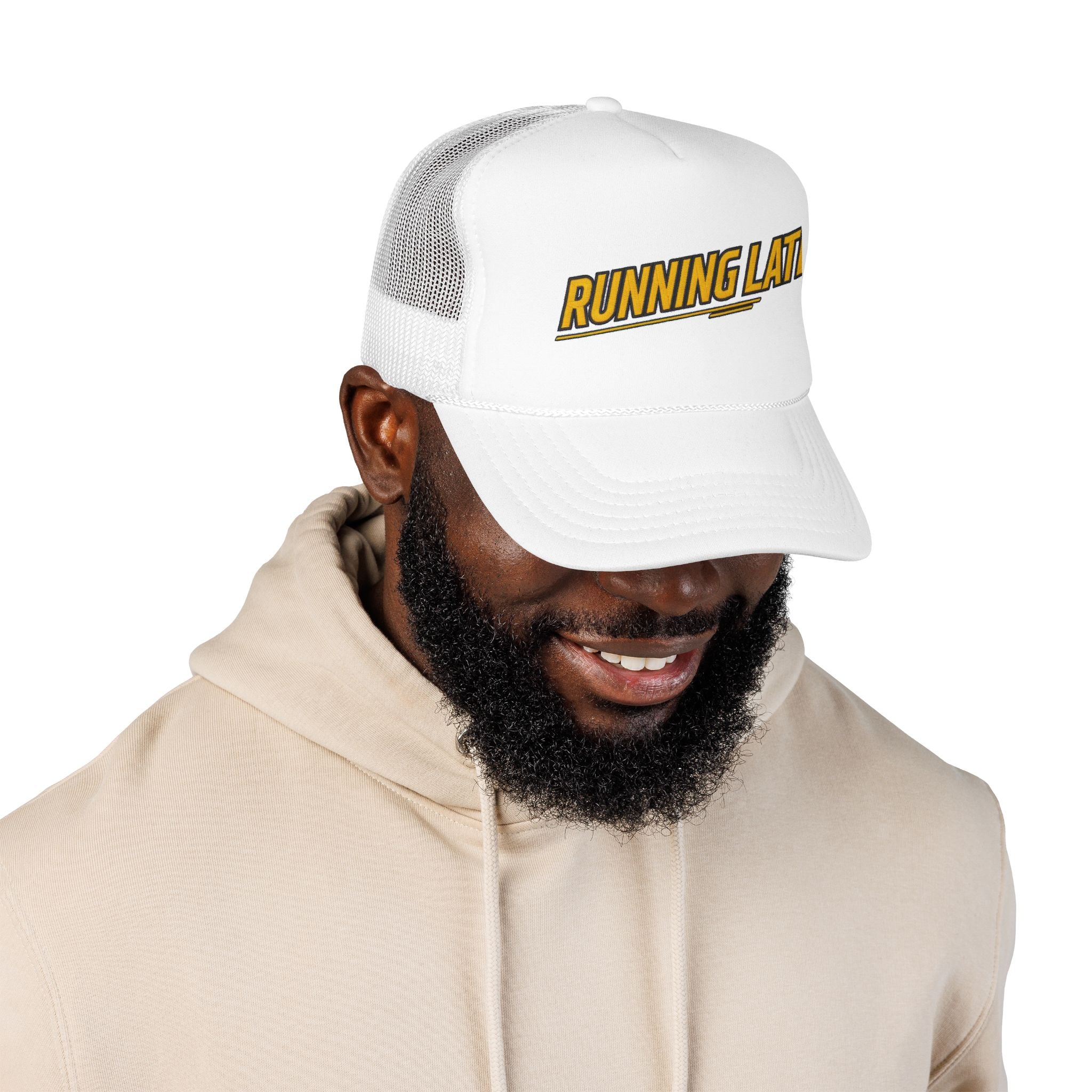 Running Late Trucker Hat — Vintage Mesh Edition