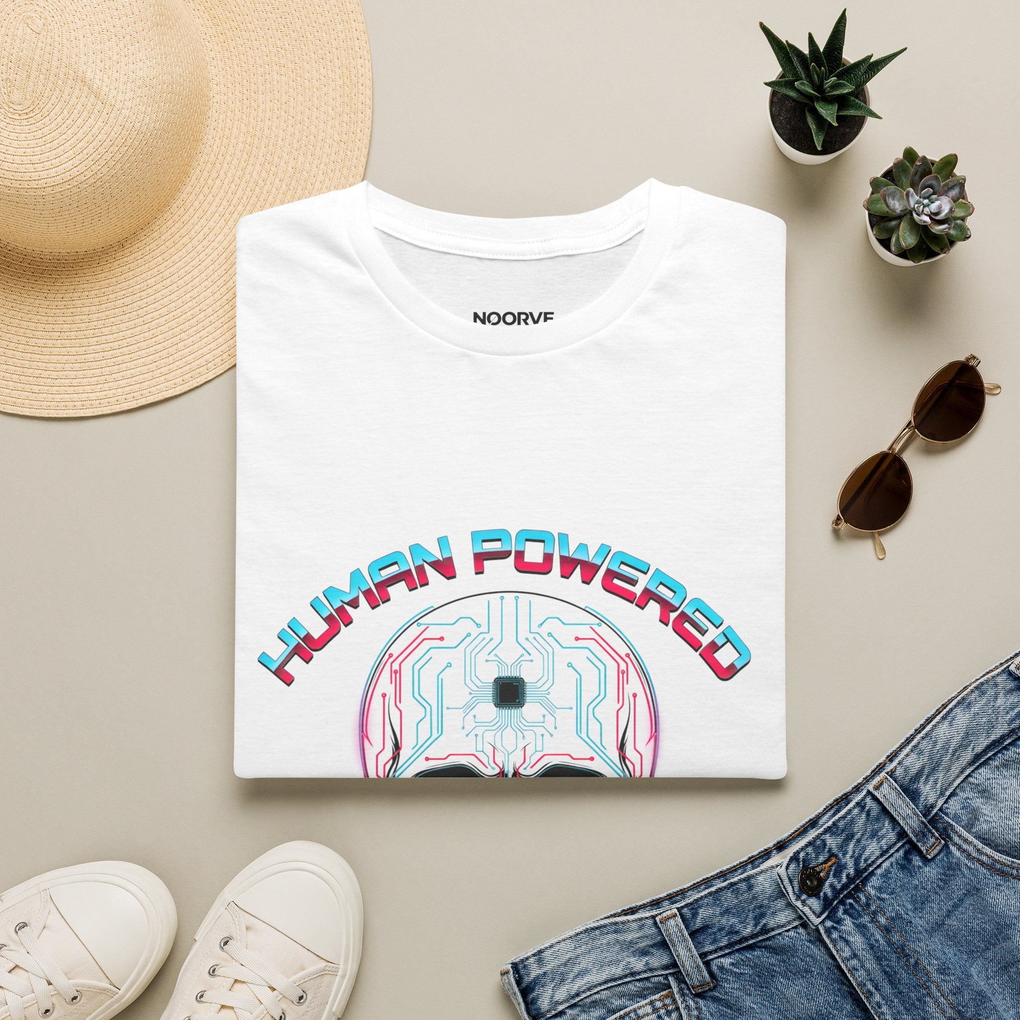 Skull Human Powered Graphic T-Shirt | Noorve | T-Shirt