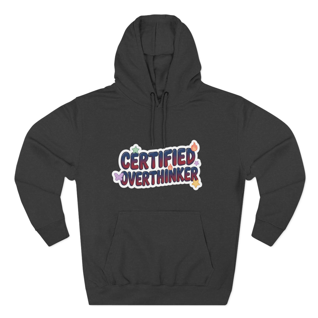 Hoodie — 'Certified Overthinker' & 'Anti Surfing Sun Club' Graphic Pullover