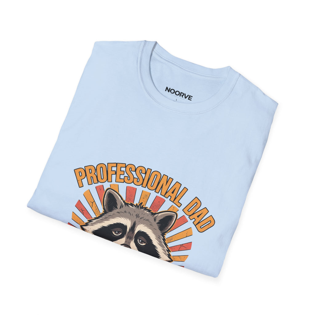 Dad T-Shirt – “Professional Dad, Amateur Sleeper” Cute Raccoon Father’s Day Tee