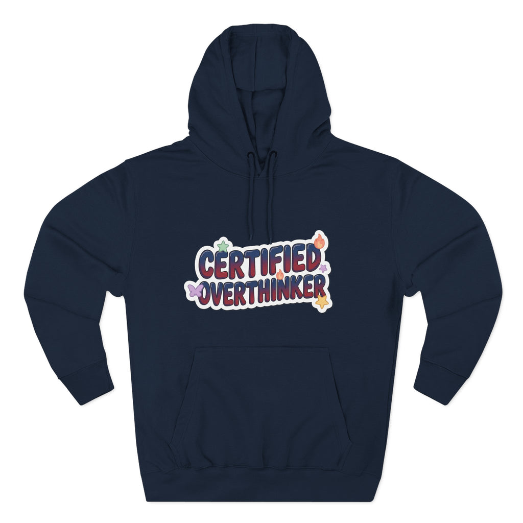 Hoodie — 'Certified Overthinker' & 'Anti Surfing Sun Club' Graphic Pullover