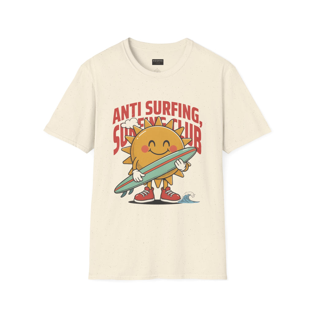 Anti Surfing Sun Club T-Shirt — Funny Retro Surfing Graphic Tee