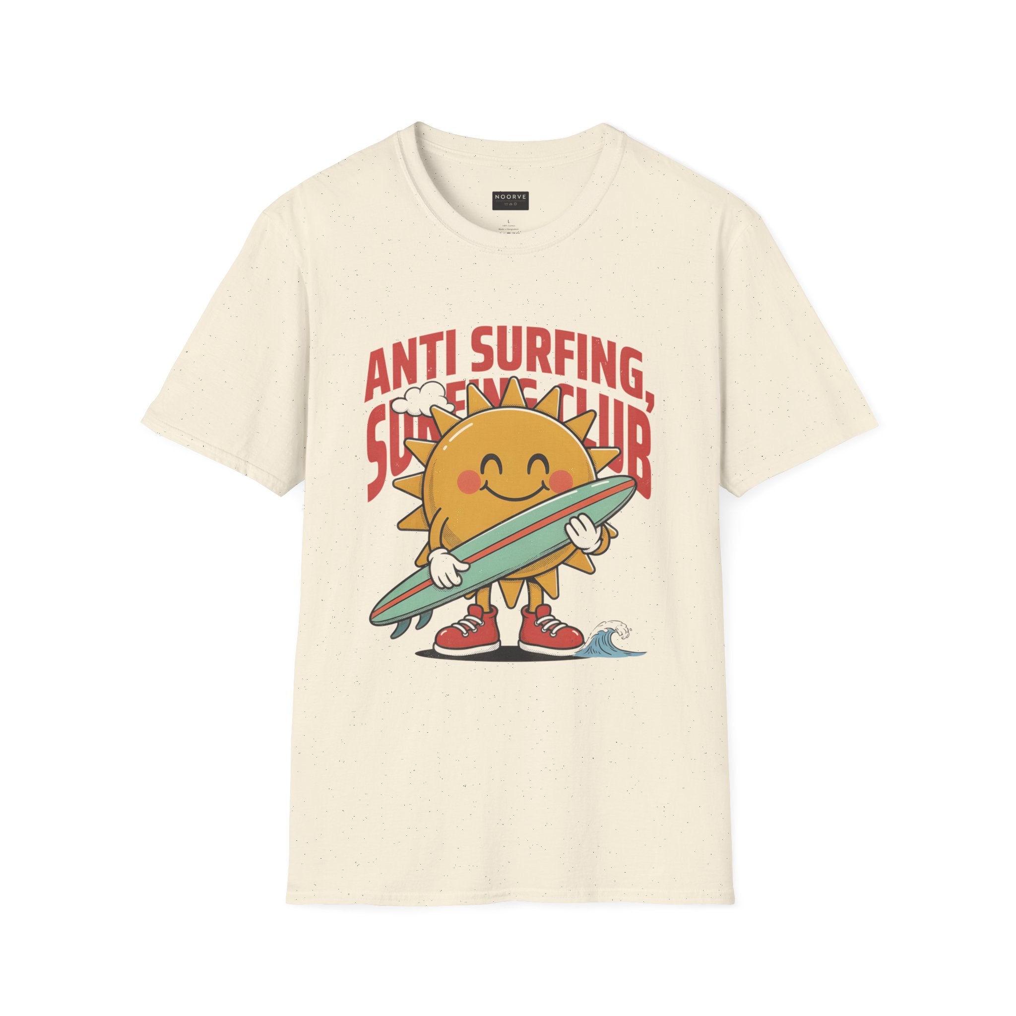 Anti Surfing Sun Club T-Shirt — Funny Retro Surfing Graphic Tee