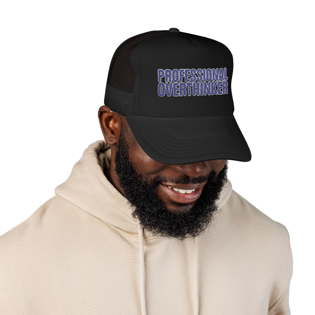 Professional Overthinker Trucker Hat — Funny Foam Mesh Cap