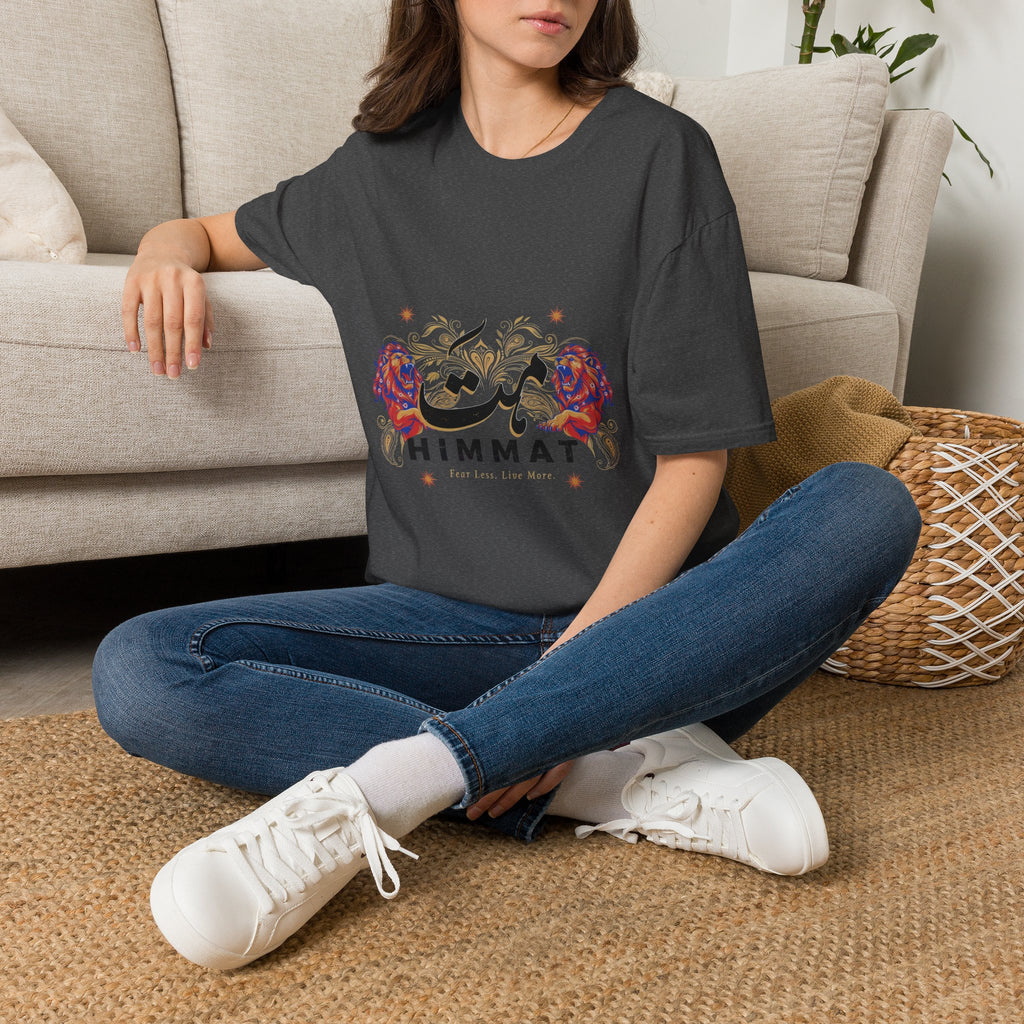 Himmat Floral Calligraphy T-Shirt — Inspirational Urdu Design
