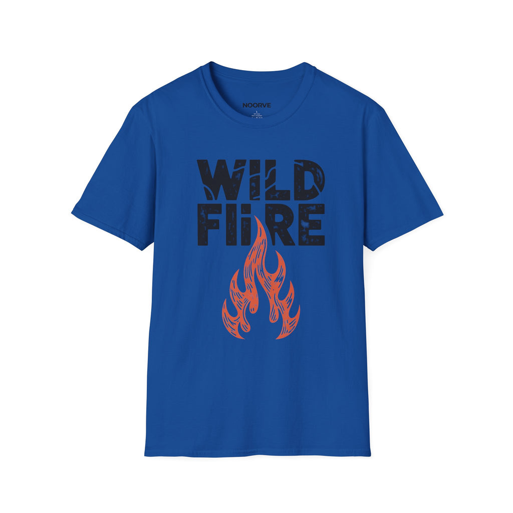 Wild Fire Graphic T‑Shirt — Bold Flame Typography Tee
