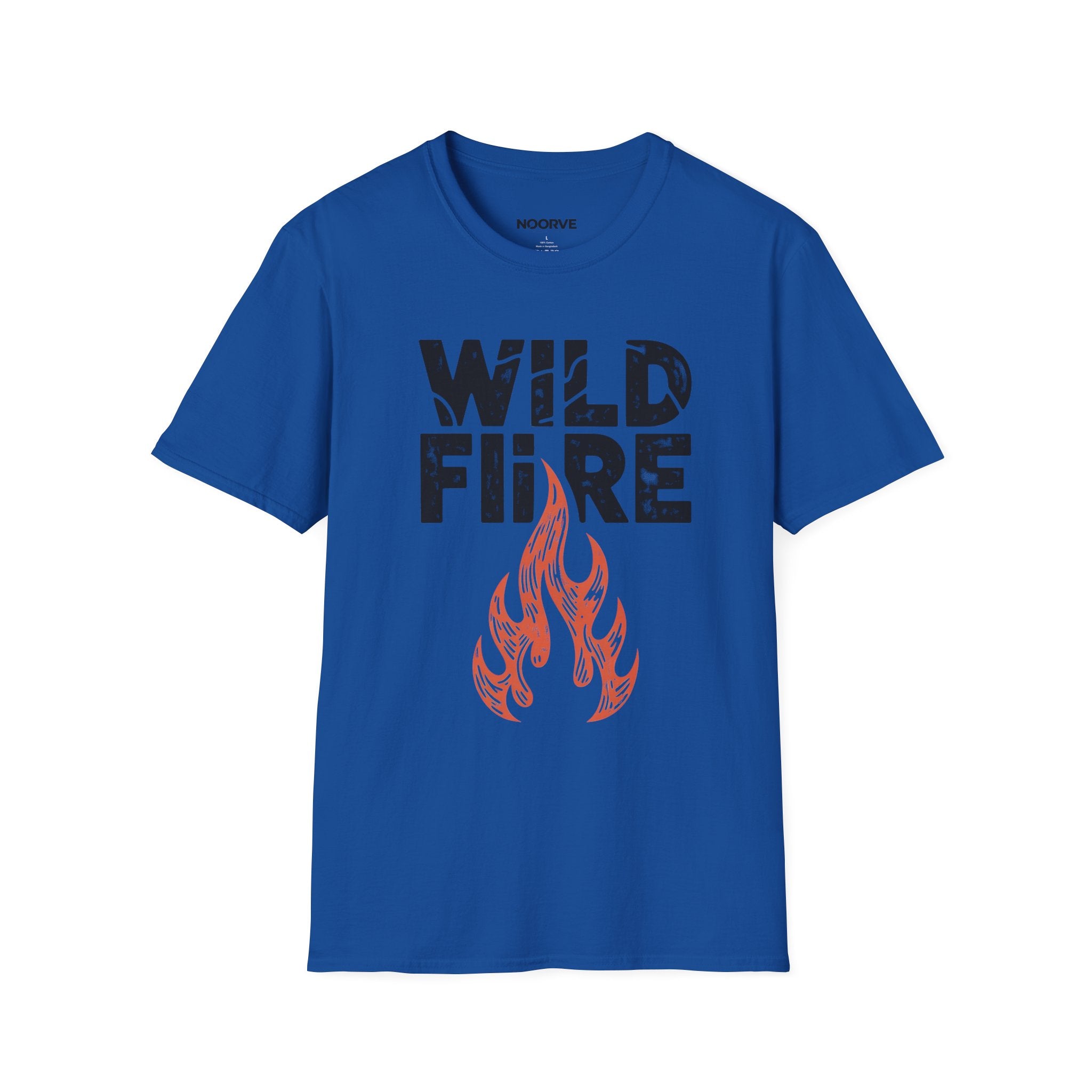 Wild Fire Graphic T‑Shirt — Bold Flame Typography Tee