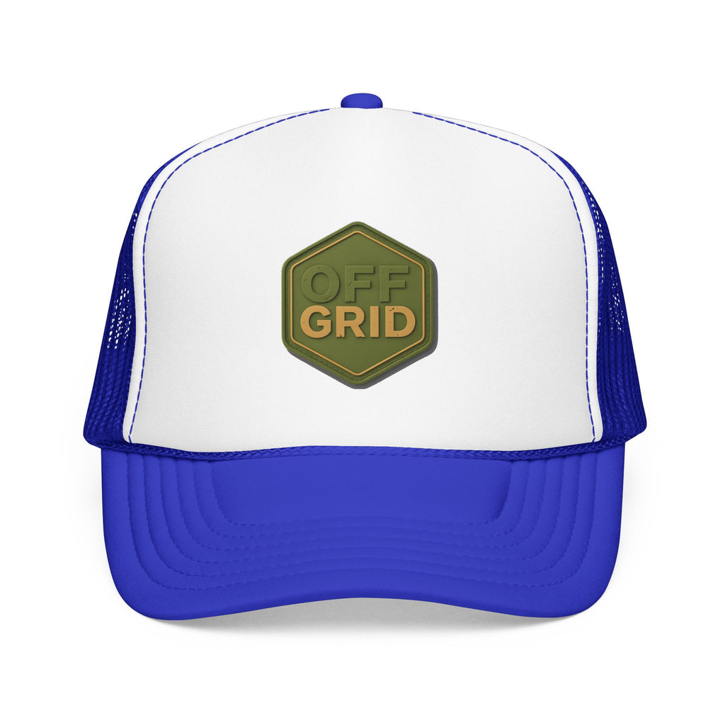 Off Grid Trucker Hat — Outdoor Adventure Foam Mesh Cap
