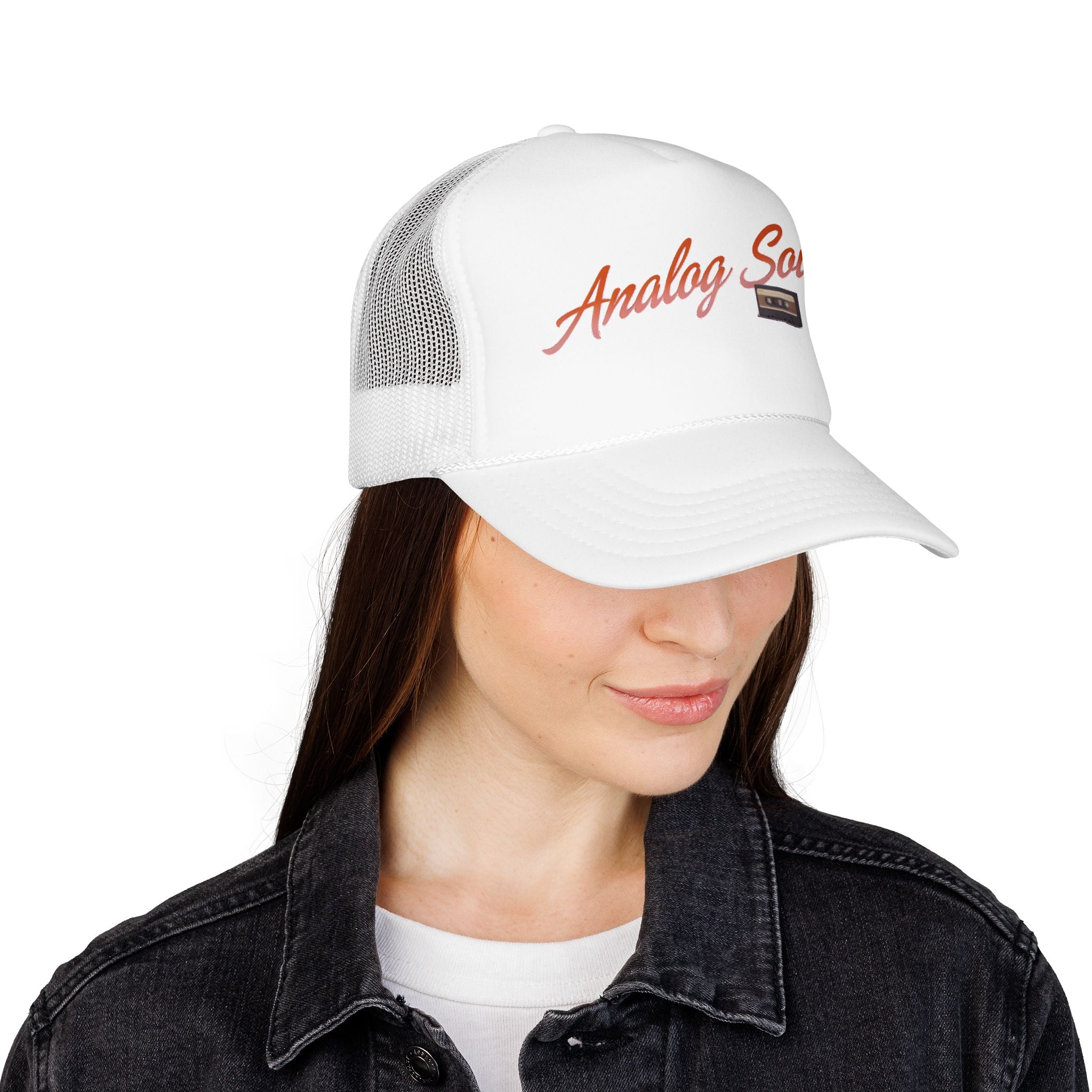 Trucker Hat — "Analog Soul" Retro Cassette Foam Cap
