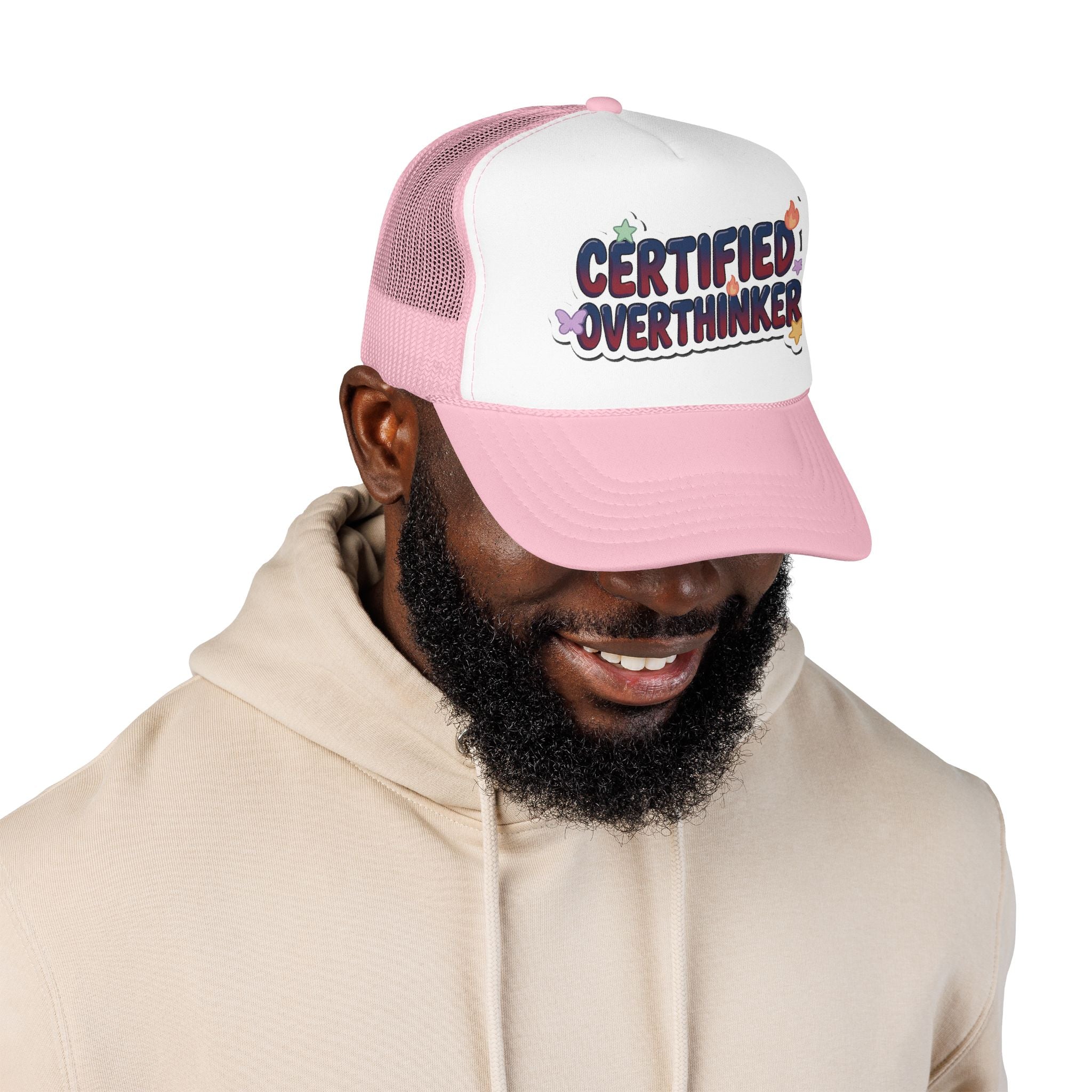 Trucker Hat — "Certified Overthinker" Foam Patch Cap