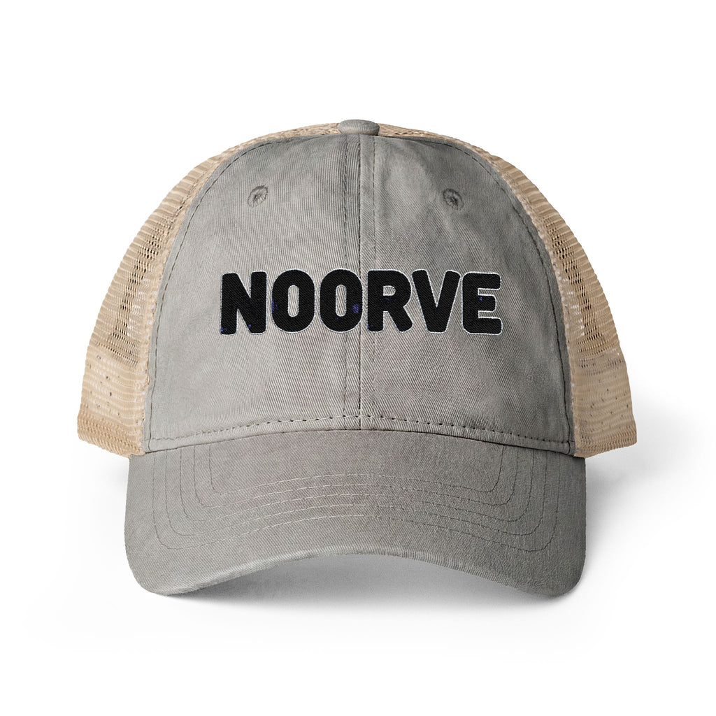 Lavender Stripe Washed Mesh-Back Cap