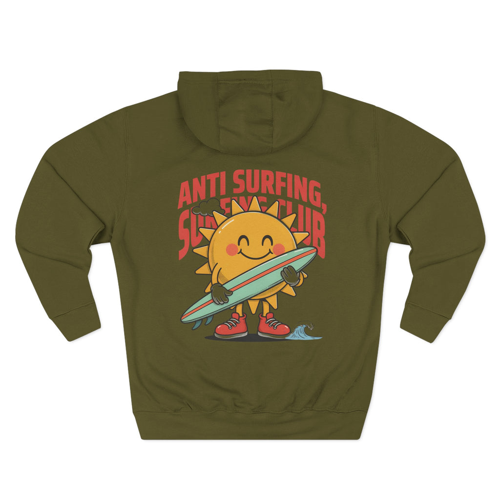 Hoodie — 'Certified Overthinker' & 'Anti Surfing Sun Club' Graphic Pullover