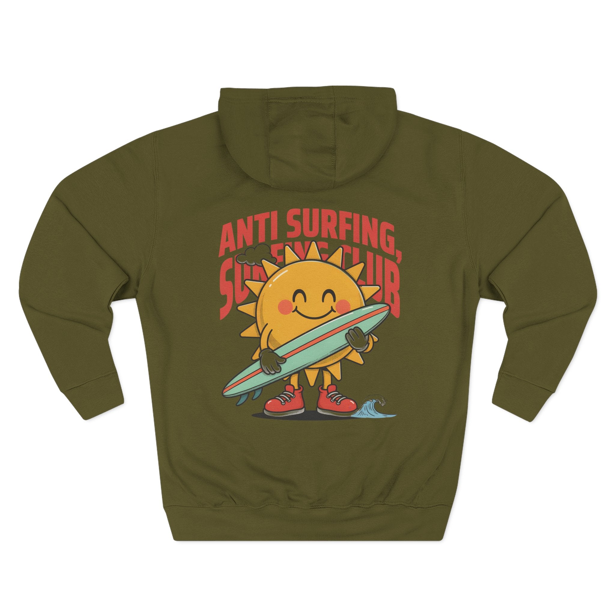 Hoodie — 'Certified Overthinker' & 'Anti Surfing Sun Club' Graphic Pullover