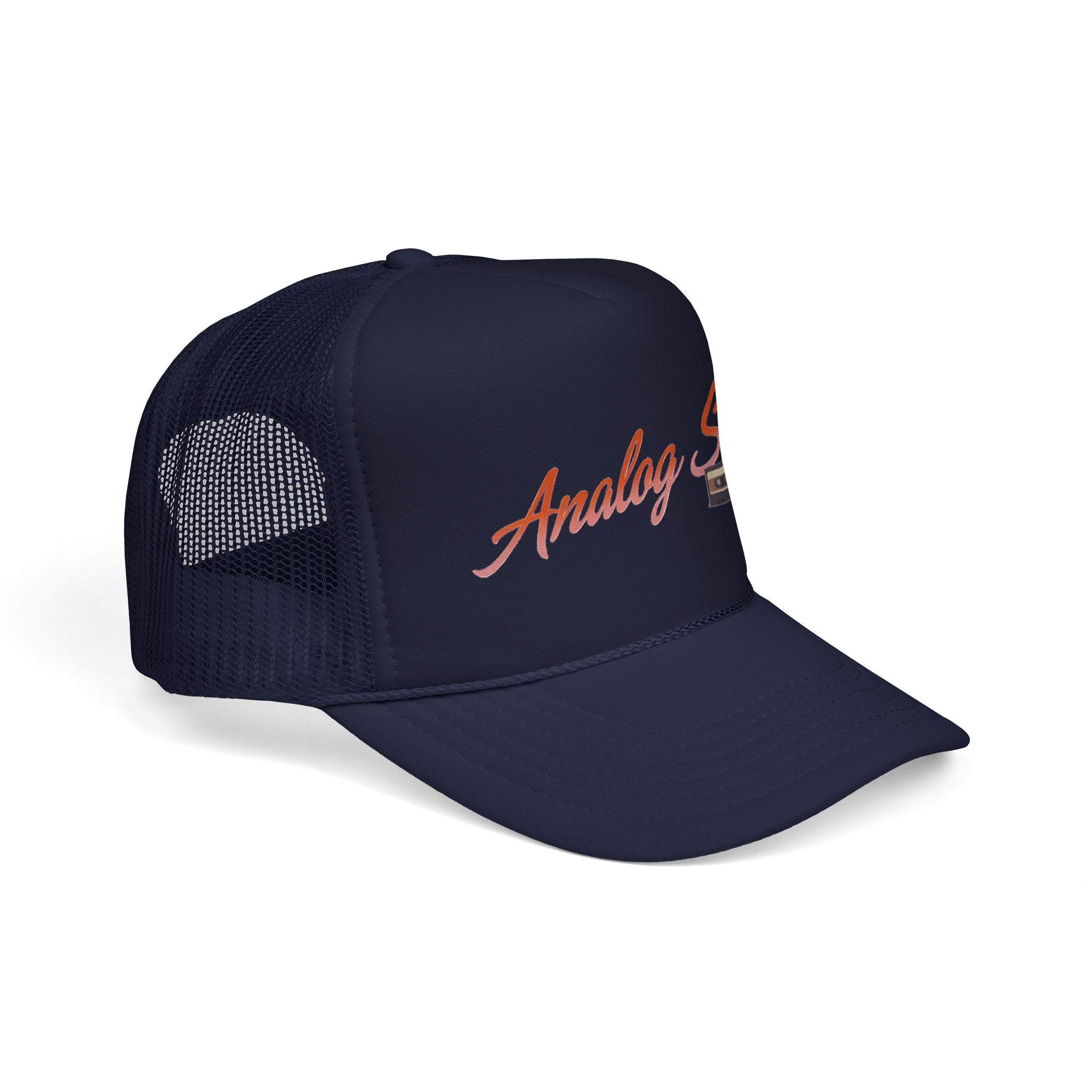 Analog Soul Trucker Hat — Retro Cassette Foam Trucker Cap