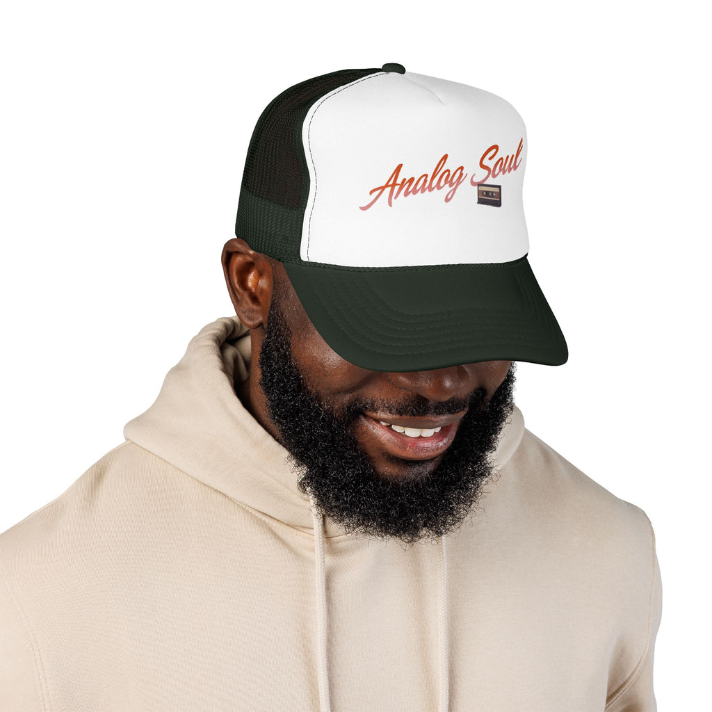 Trucker Hat — "Analog Soul" Retro Cassette Foam Cap