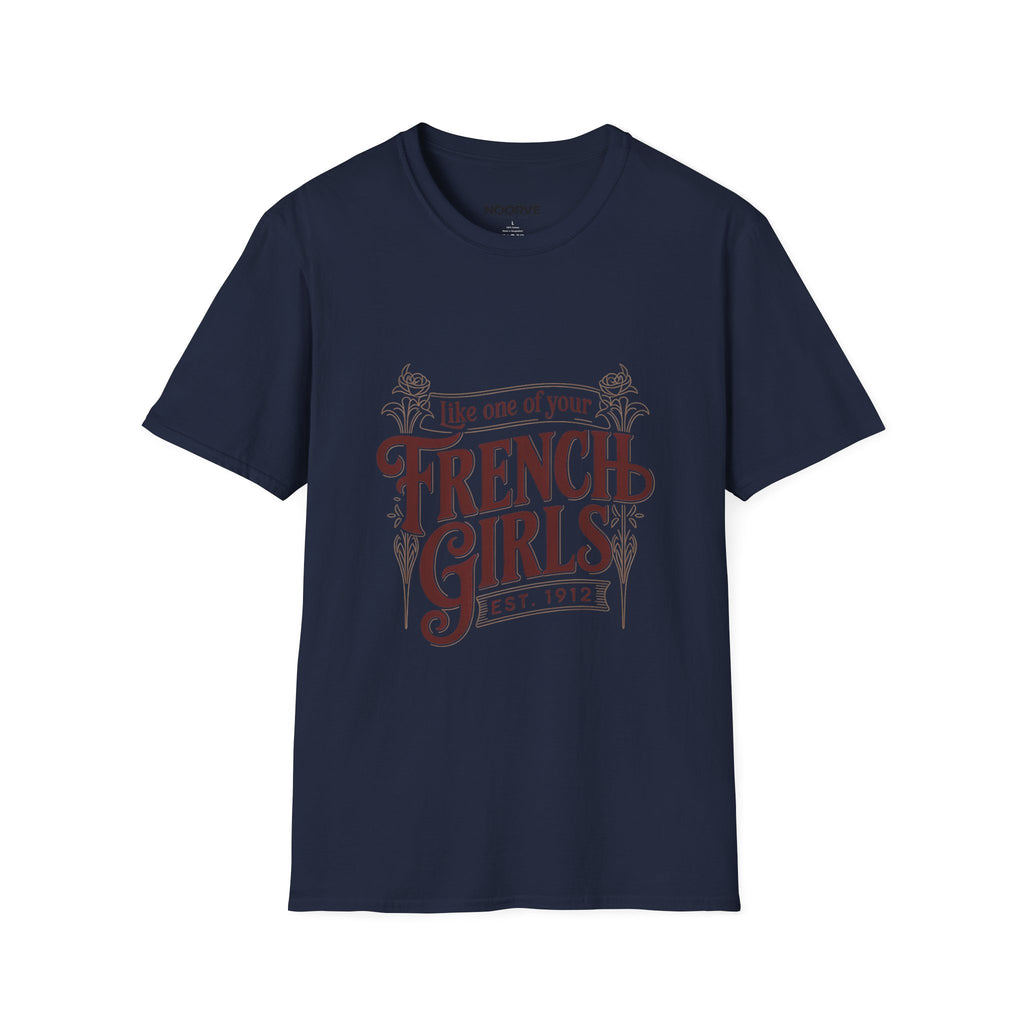 French Girls T-Shirt — "Like One of Your French Girls" Vintage Script Tee