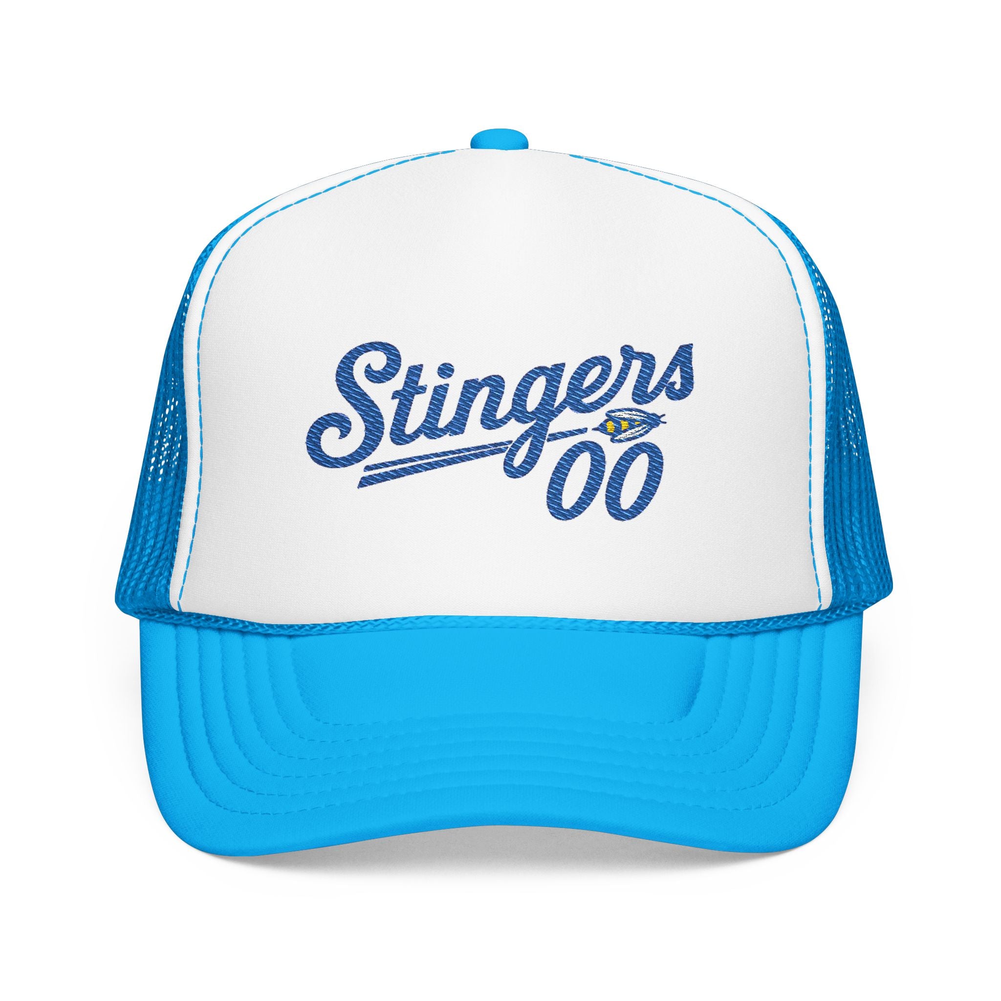 Stingers '00 Trucker Hat — Vintage Script Foam Mesh Cap | Noorve | Hats