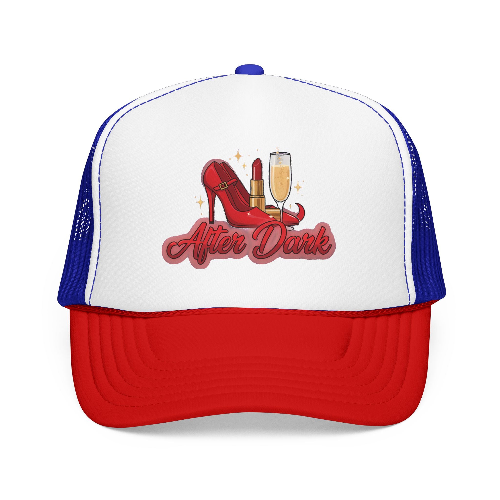 After Dark Trucker Hat — Red Heels & Champagne Foam Cap | Noorve | Hats