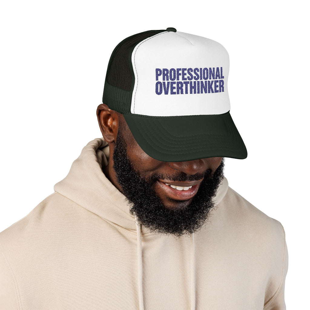 Professional Overthinker Trucker Hat — Funny Foam Mesh Cap