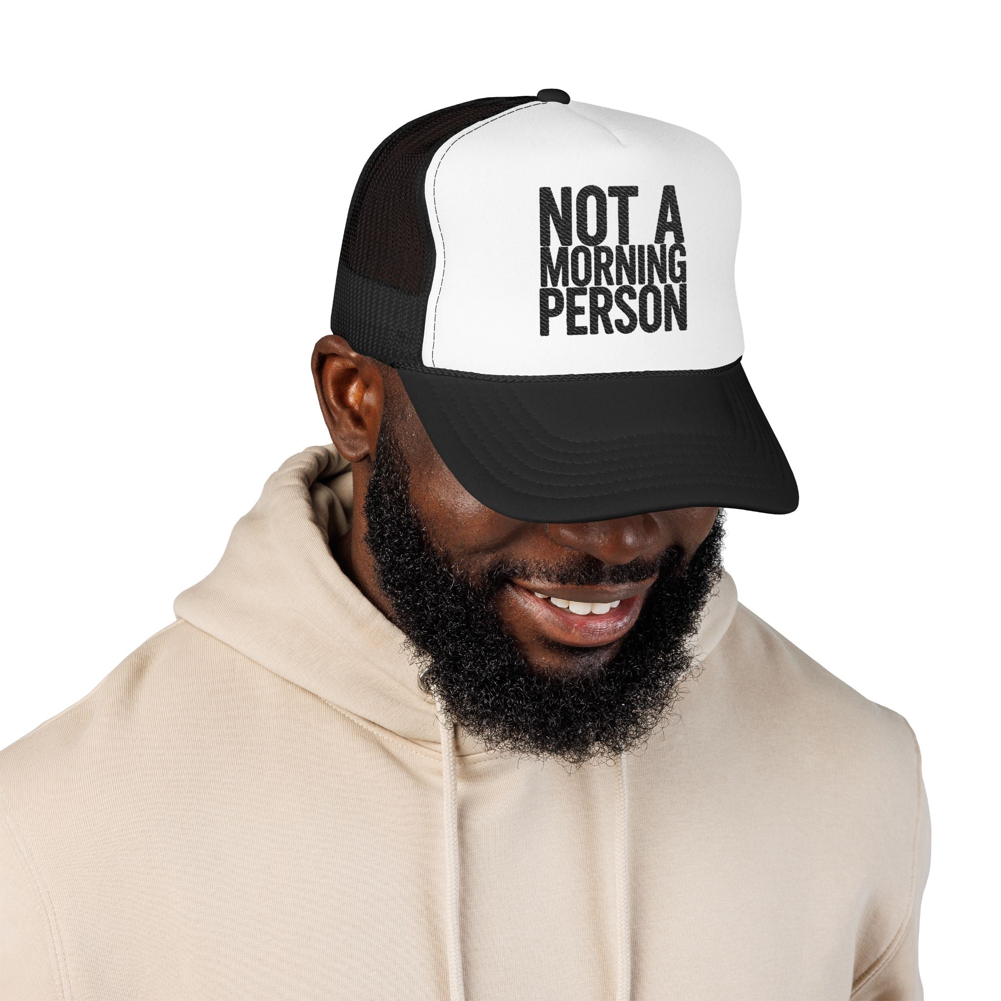 Trucker Hat — NOLA Music Person Glitter Text Foam Mesh Cap