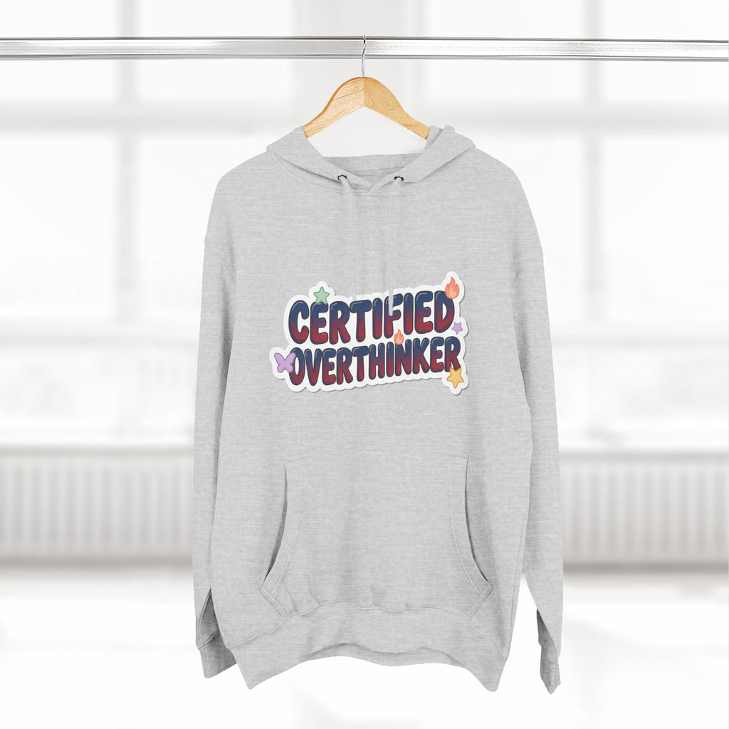 Hoodie — 'Certified Overthinker' & 'Anti Surfing Sun Club' Graphic Pullover