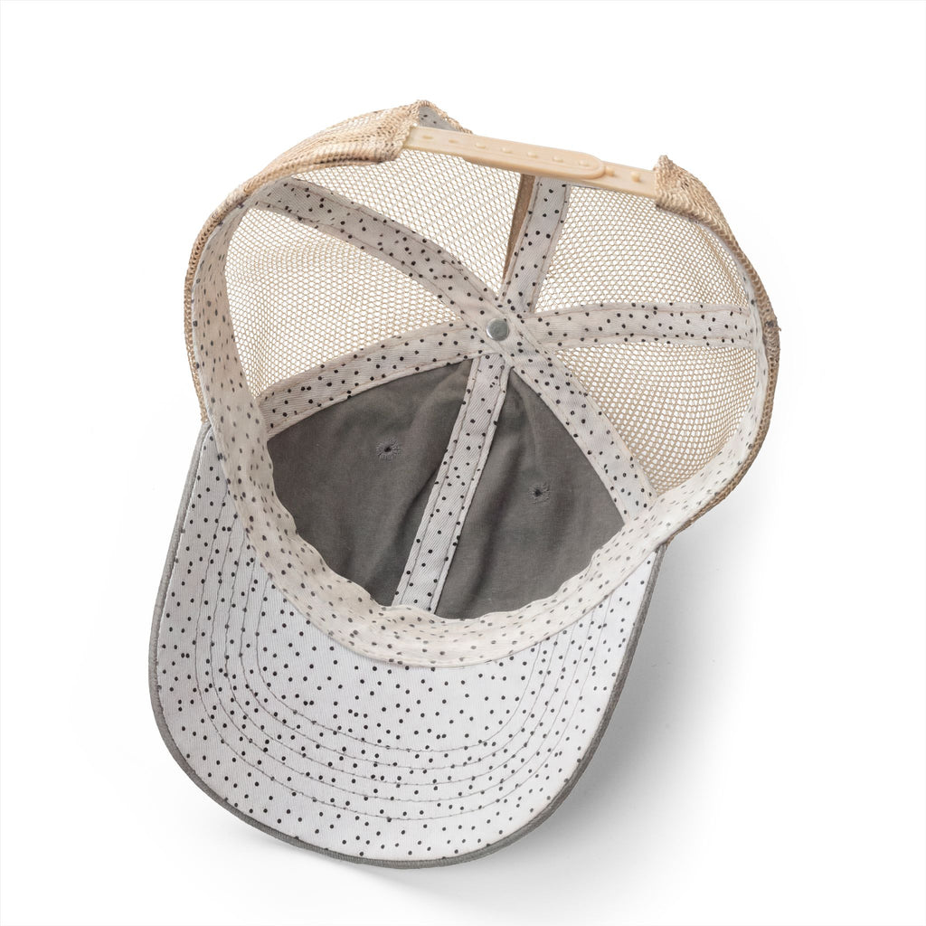 Black Leopard Print Washed Mesh-Back Cap