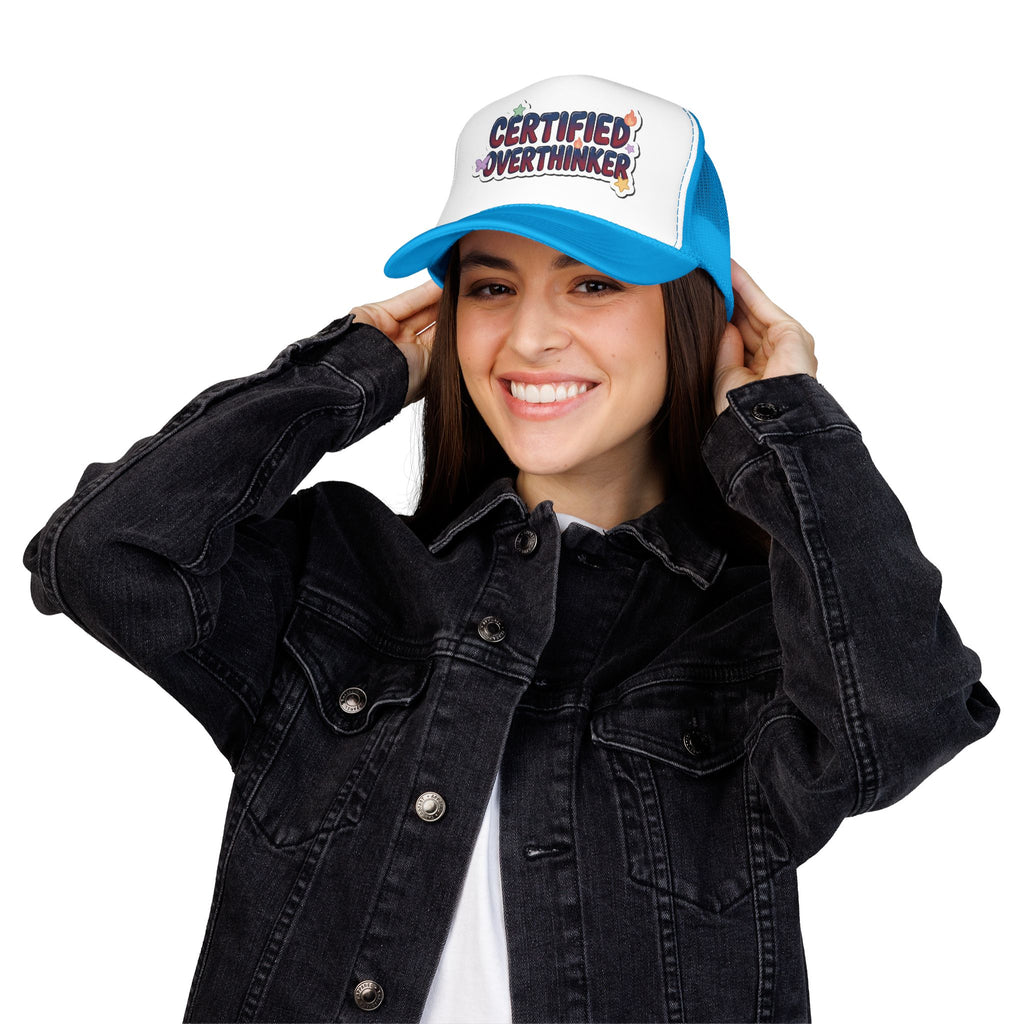 Trucker Hat — "Certified Overthinker" Foam Patch Cap