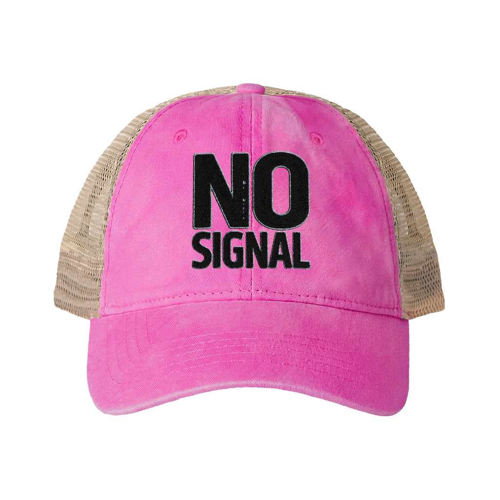 Dusty Pink Floral Washed Mesh-Back Cap