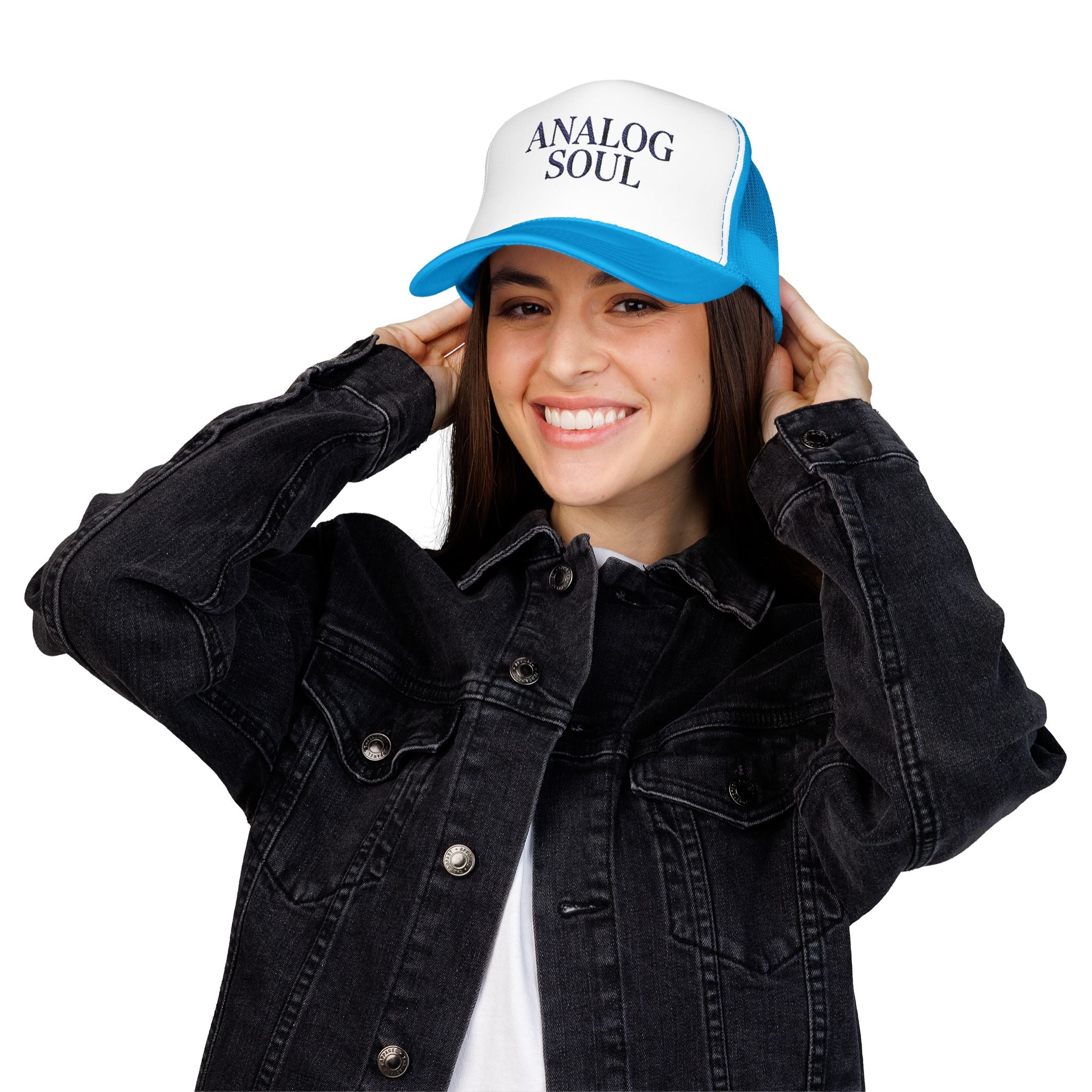 Analog Soul Trucker Hat — Retro Music-Inspired Foam Mesh Cap