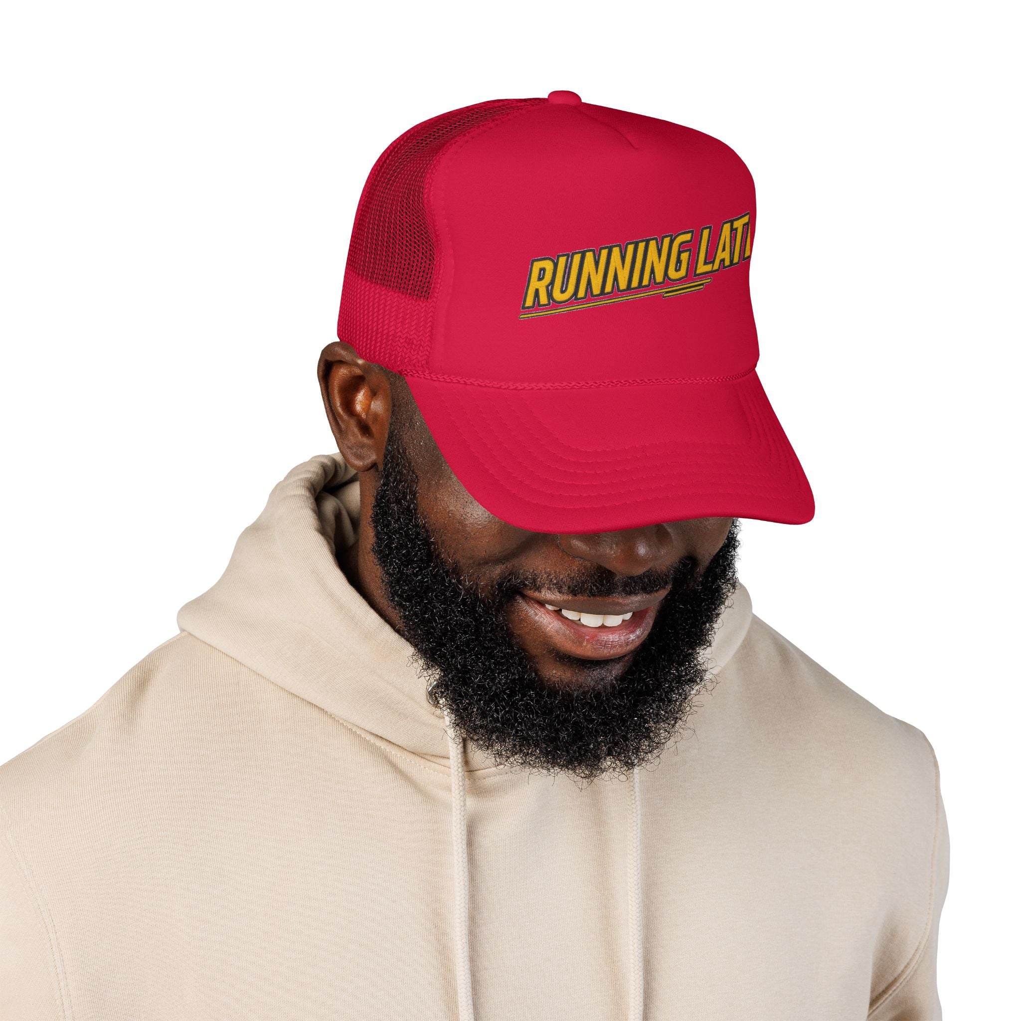 Running Late Trucker Hat — Vintage Mesh Edition