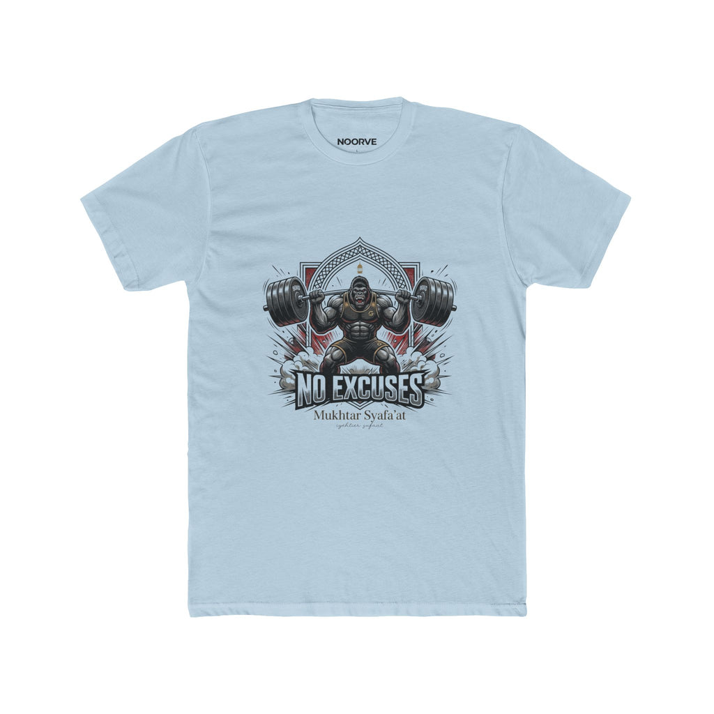 No Excuses Weightlifting Tee — Motivational Gym T-Shirt for Lifters