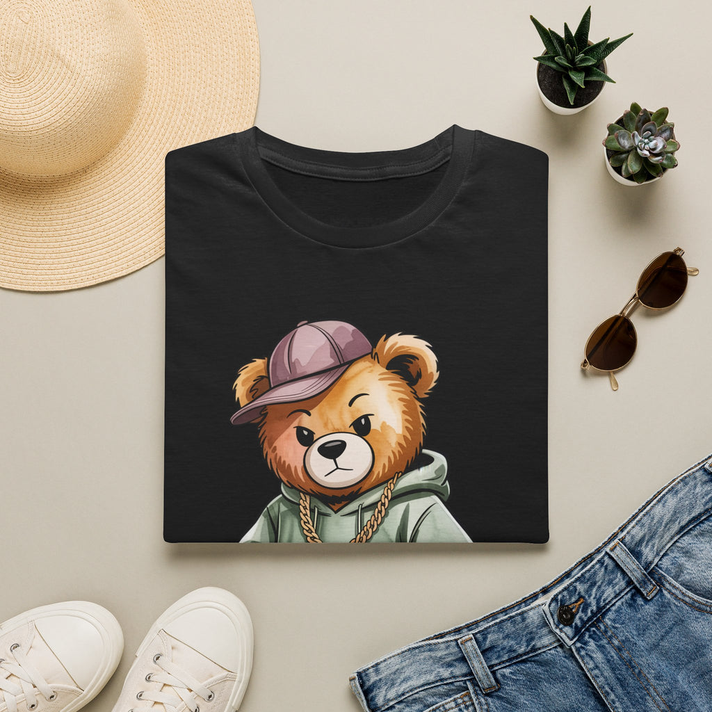 Casual Bear Graphic T-Shirt — Cool Teddy in Hoodie & Cap | Noorve | T-Shirt