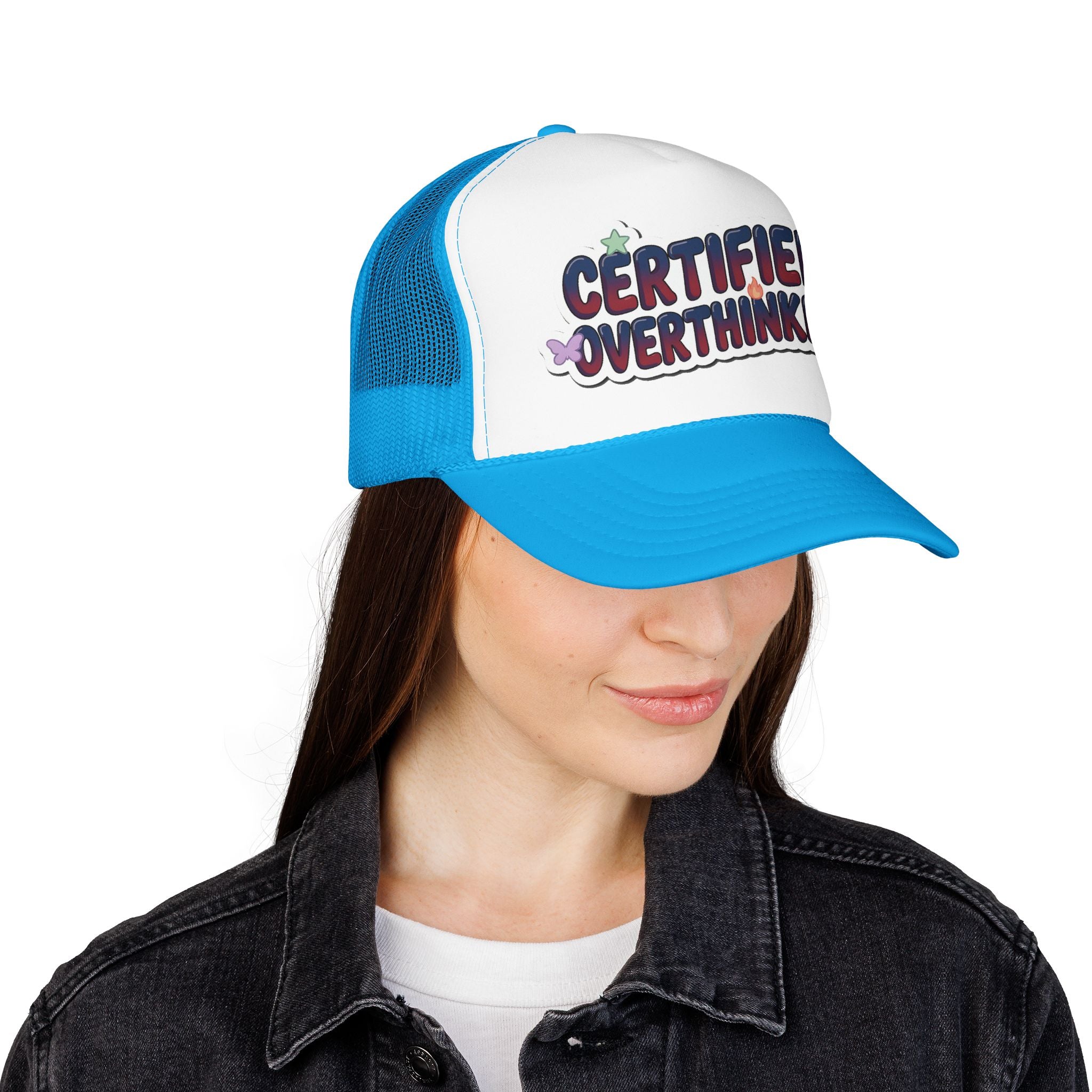 Trucker Hat — "Certified Overthinker" Foam Patch Cap