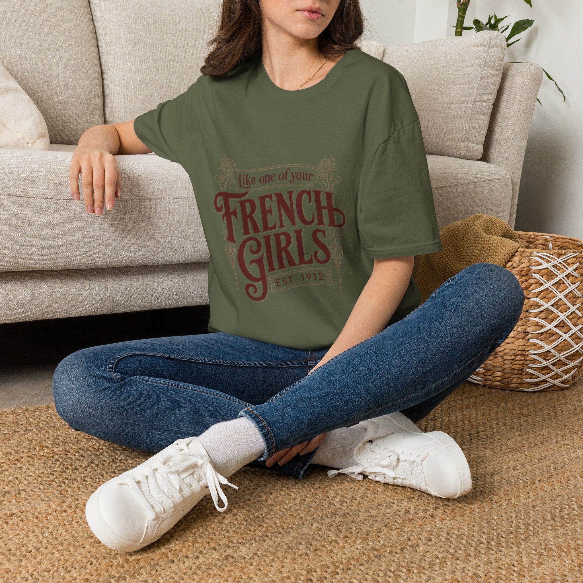 French Girls T-Shirt — "Like One of Your French Girls" Vintage Script Tee
